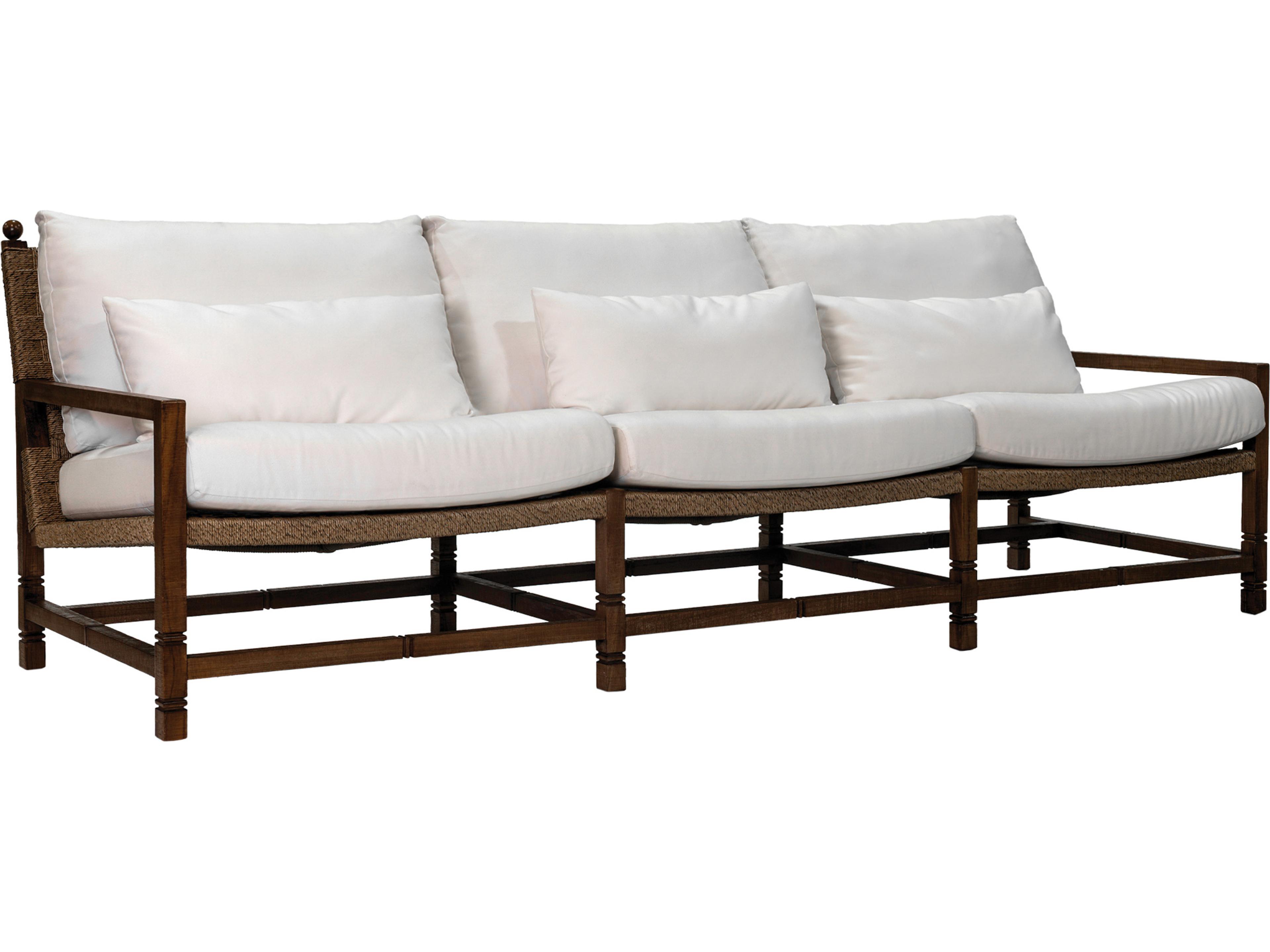 Seasonal Living Vaterra Weathered Pecan Matte Fabric Cushion Sofa