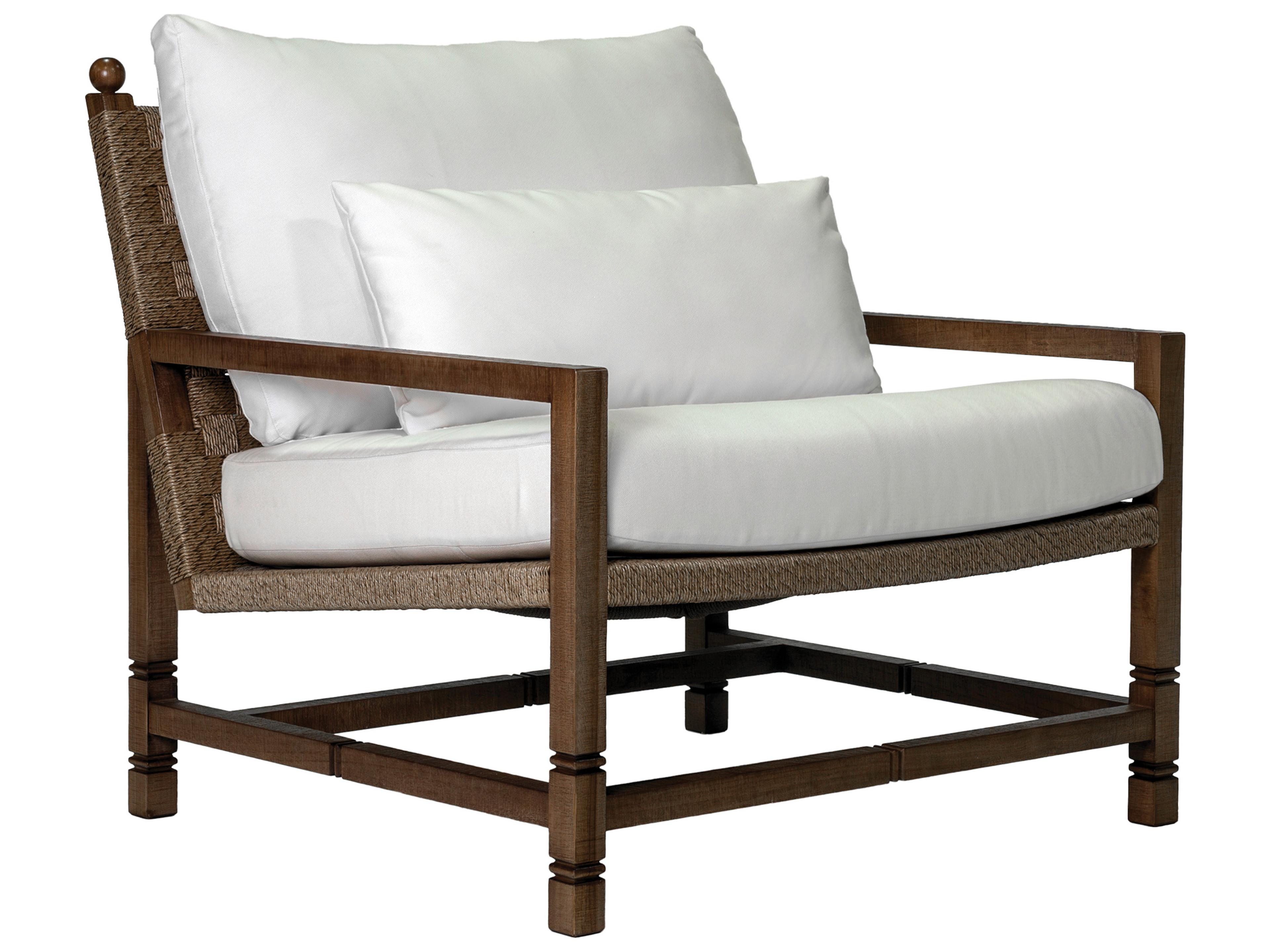 Vaterra Weathered Pecan Matte Fabric Cushion Lounge Chair