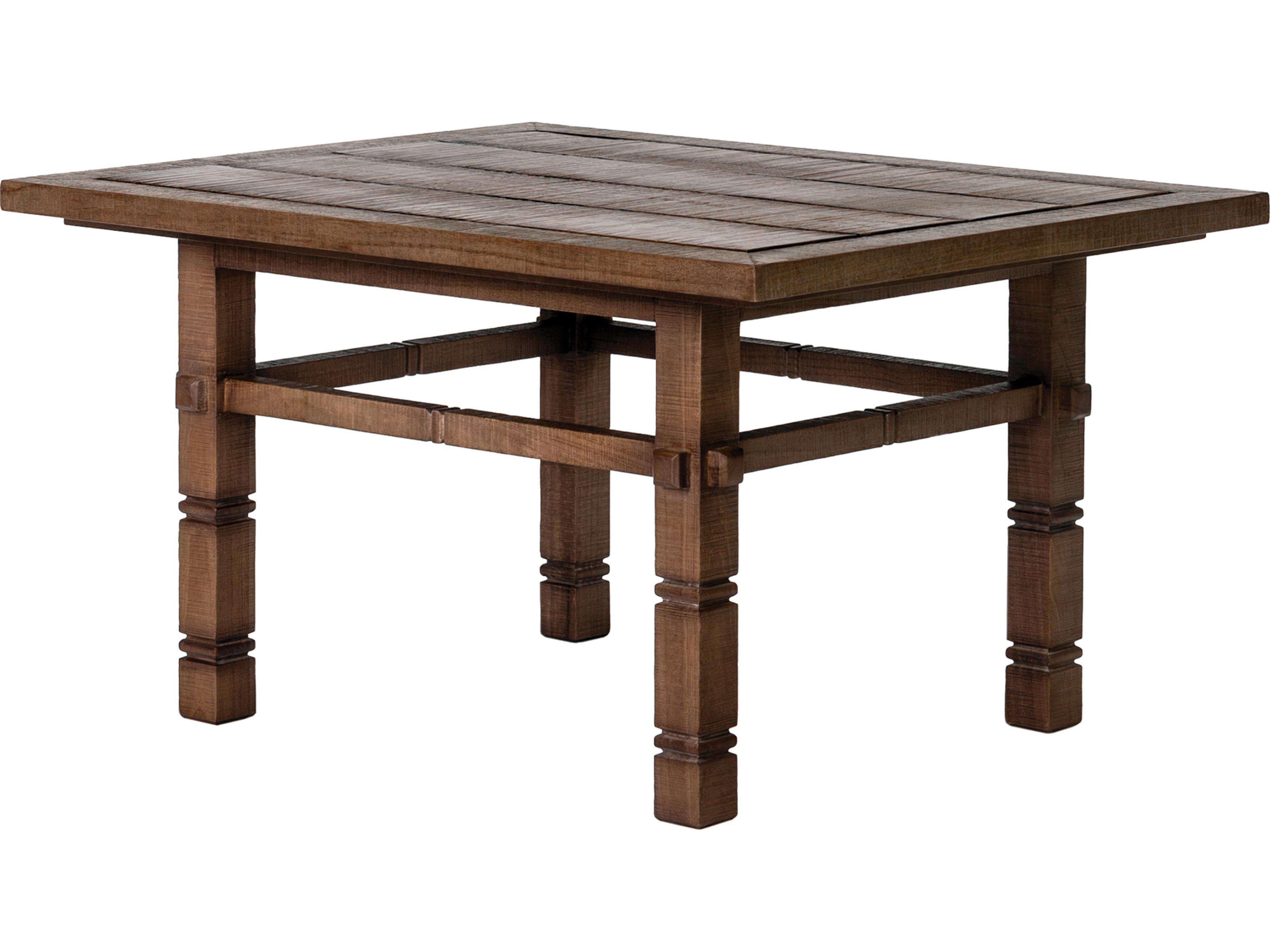 Seasonal Living Vaterra Weathered Pecan Matte Teak Rectangular End Table