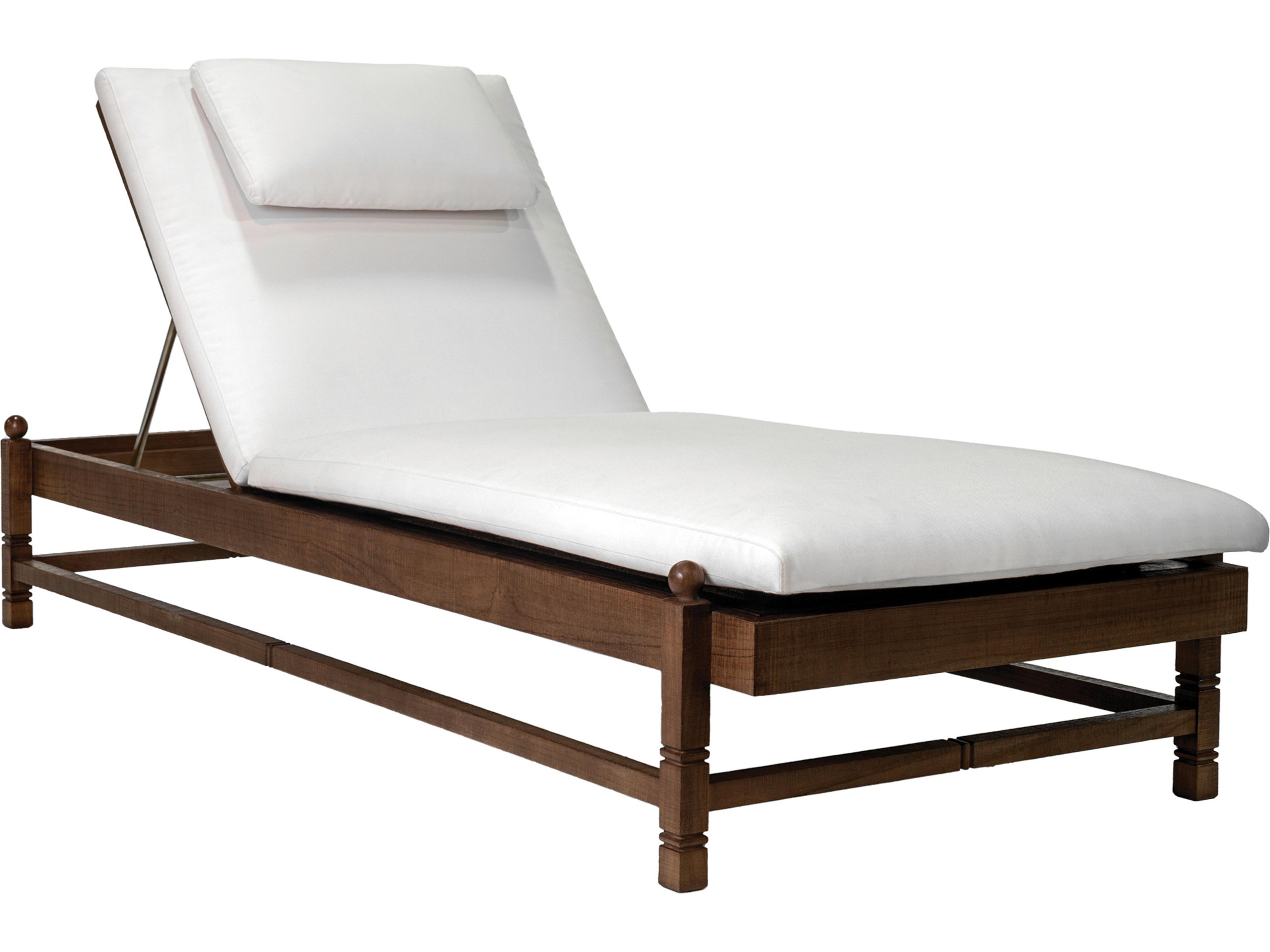 Seasonal Living Vaterra Weathered Pecan Matte Fabric Cushion Chaise Lounge Set of 2