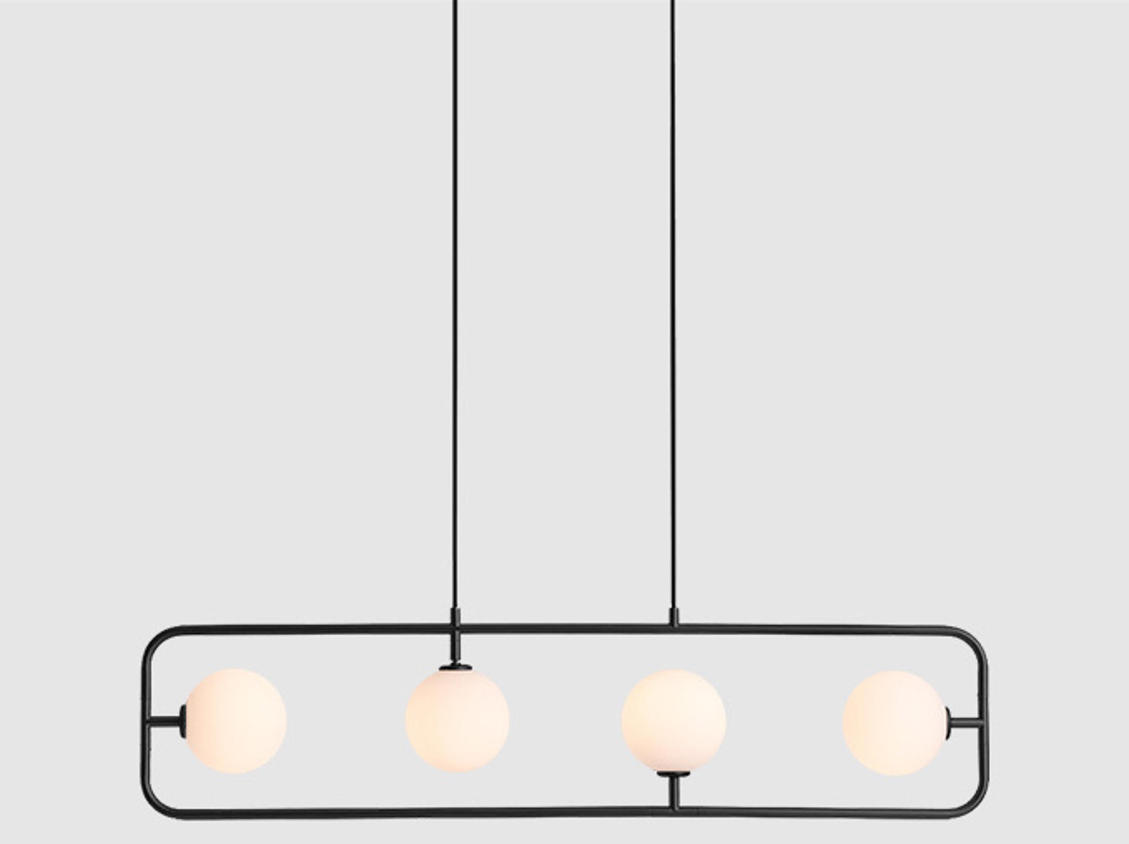 Sircle Black LED Linear Island Pendant