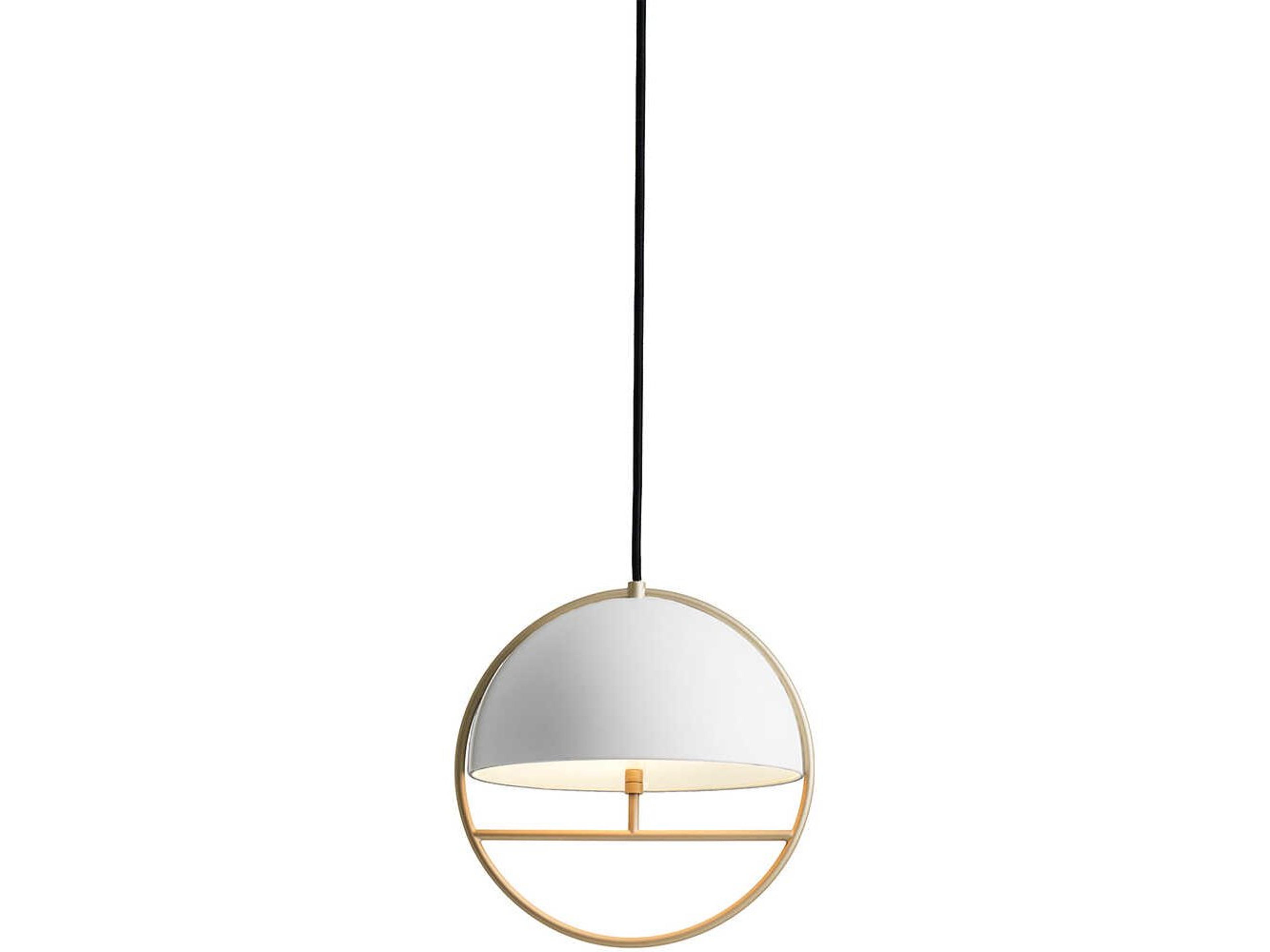 Huan Matt White champagne Gold LED Globe Mini Pendant