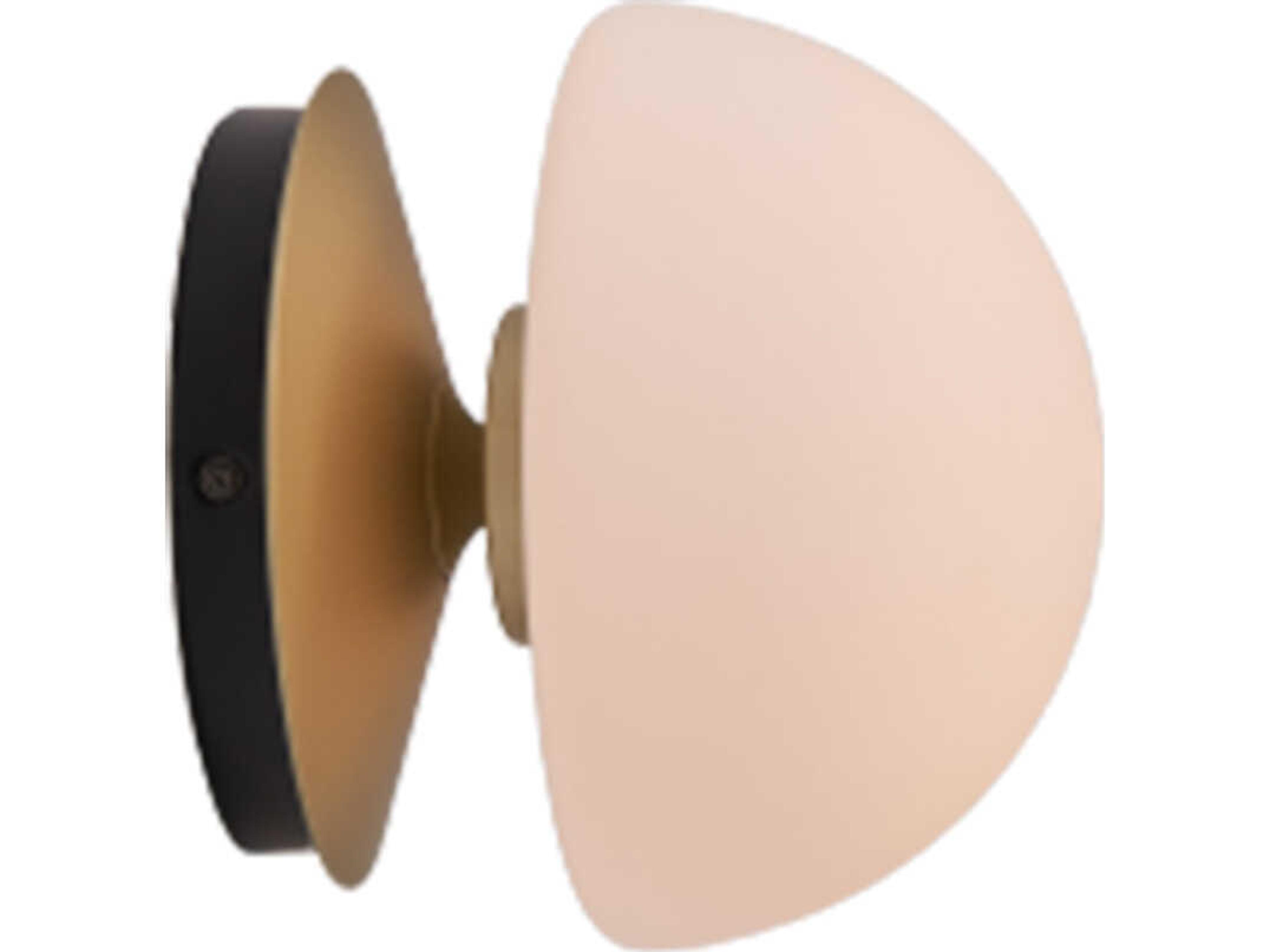 Seed Design Pensee Matt Opal Glass Champagne Gold LED Wall Sconce