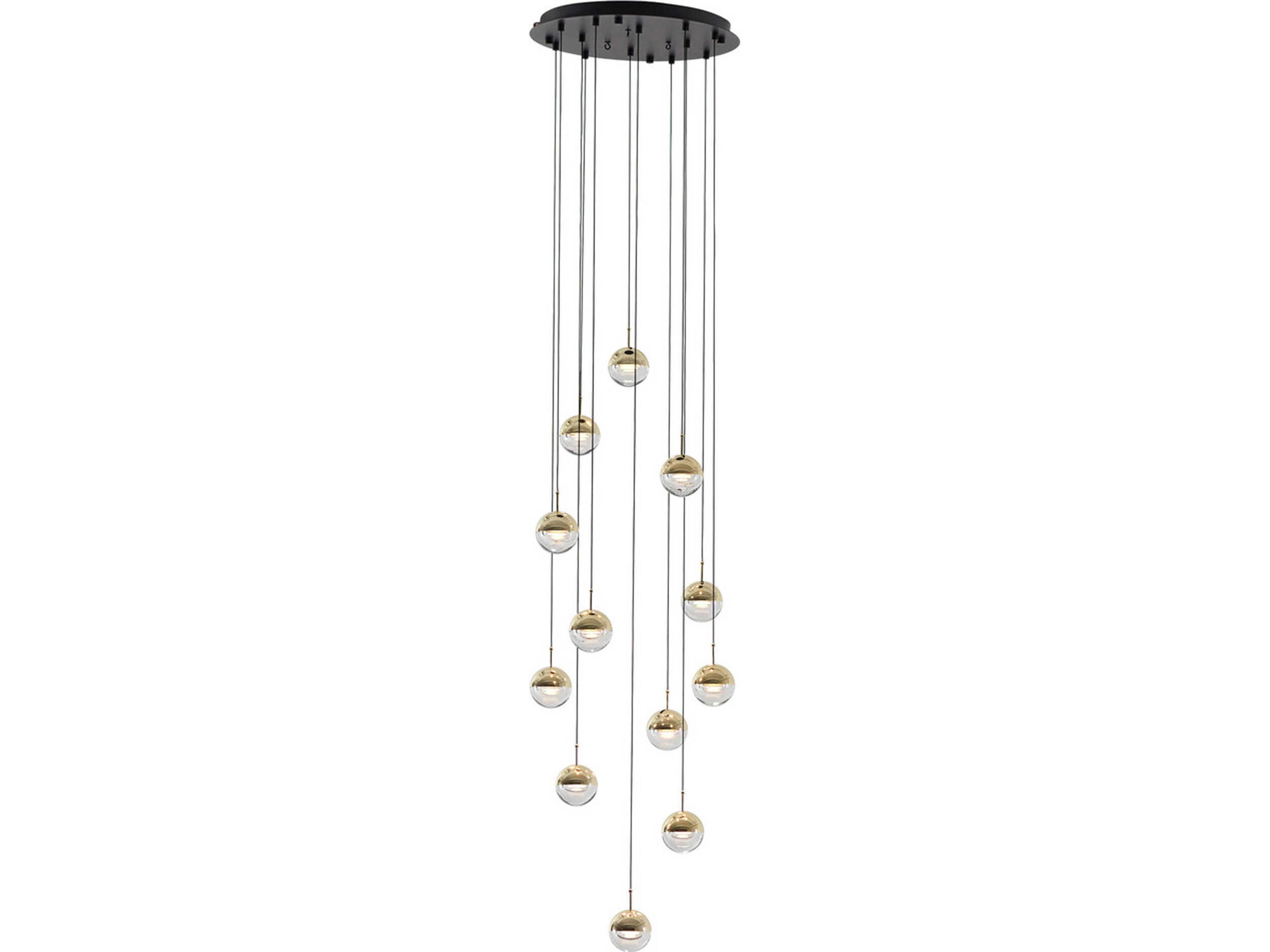 Dora Brass LED Globe Pendant