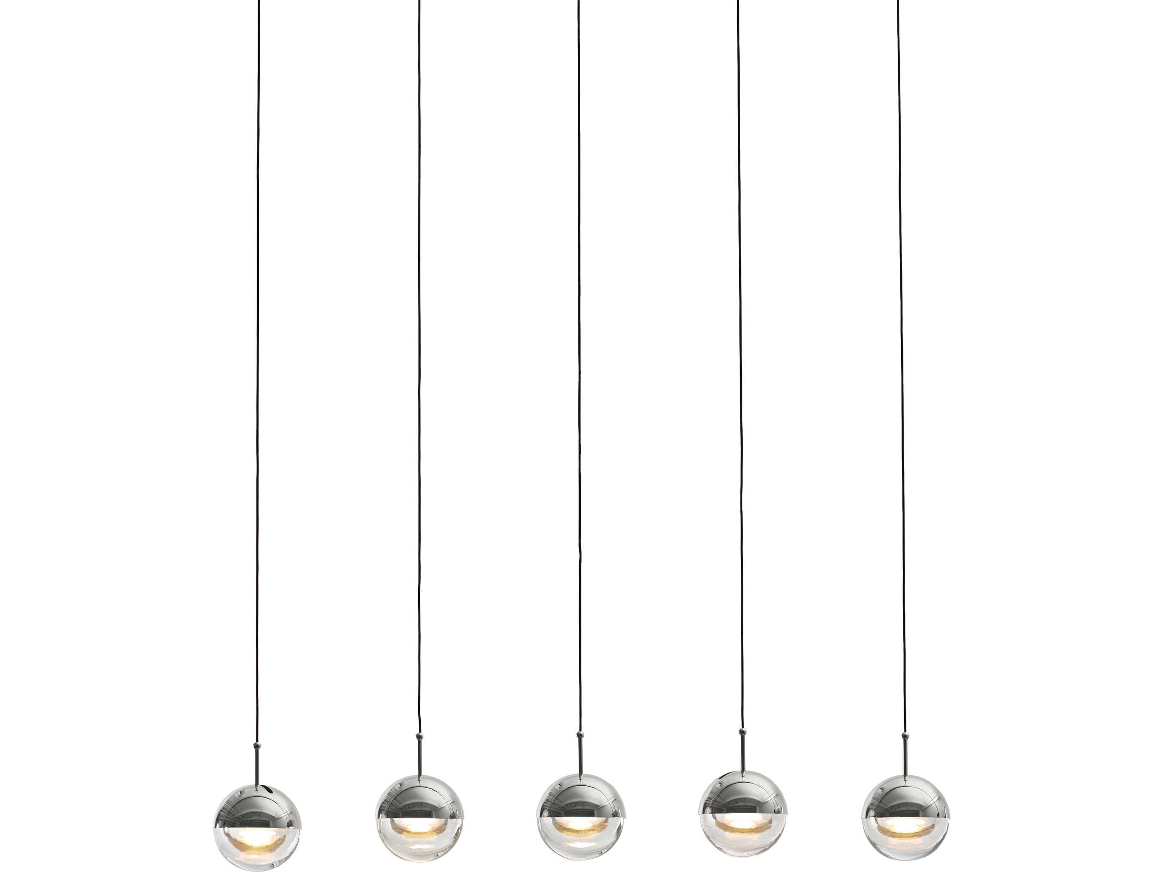 Seed Design Dora Chrome LED Linear Island Pendant