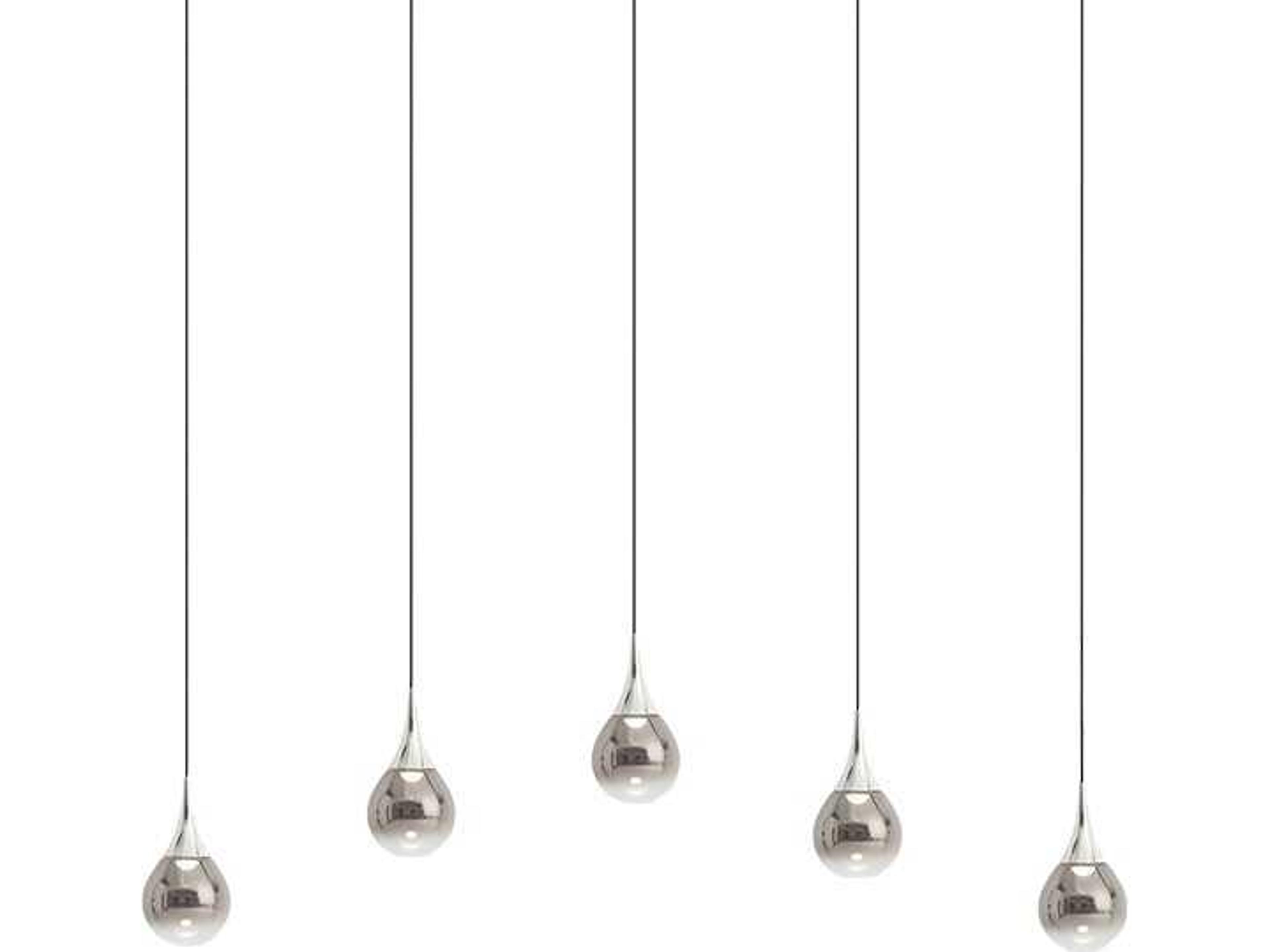 Seed Design Paopao Chrome LED Linear Island Pendant