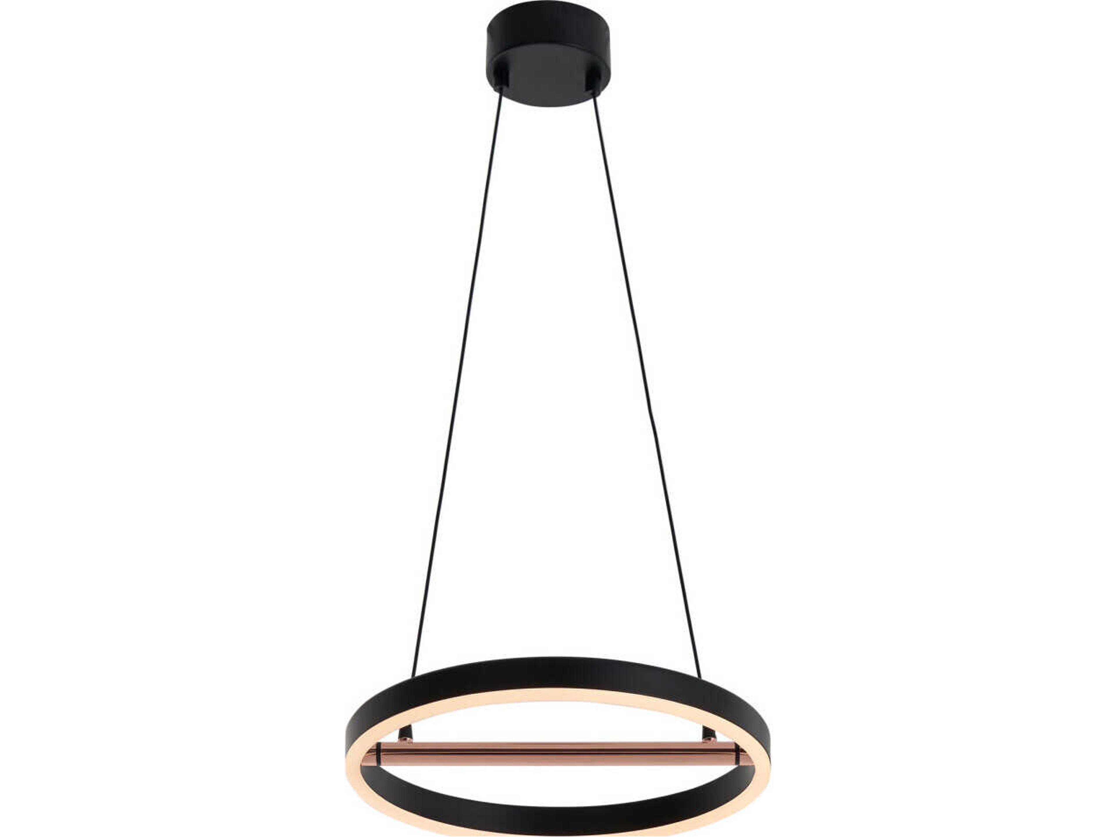 Sol Black copper LED Round Pendant
