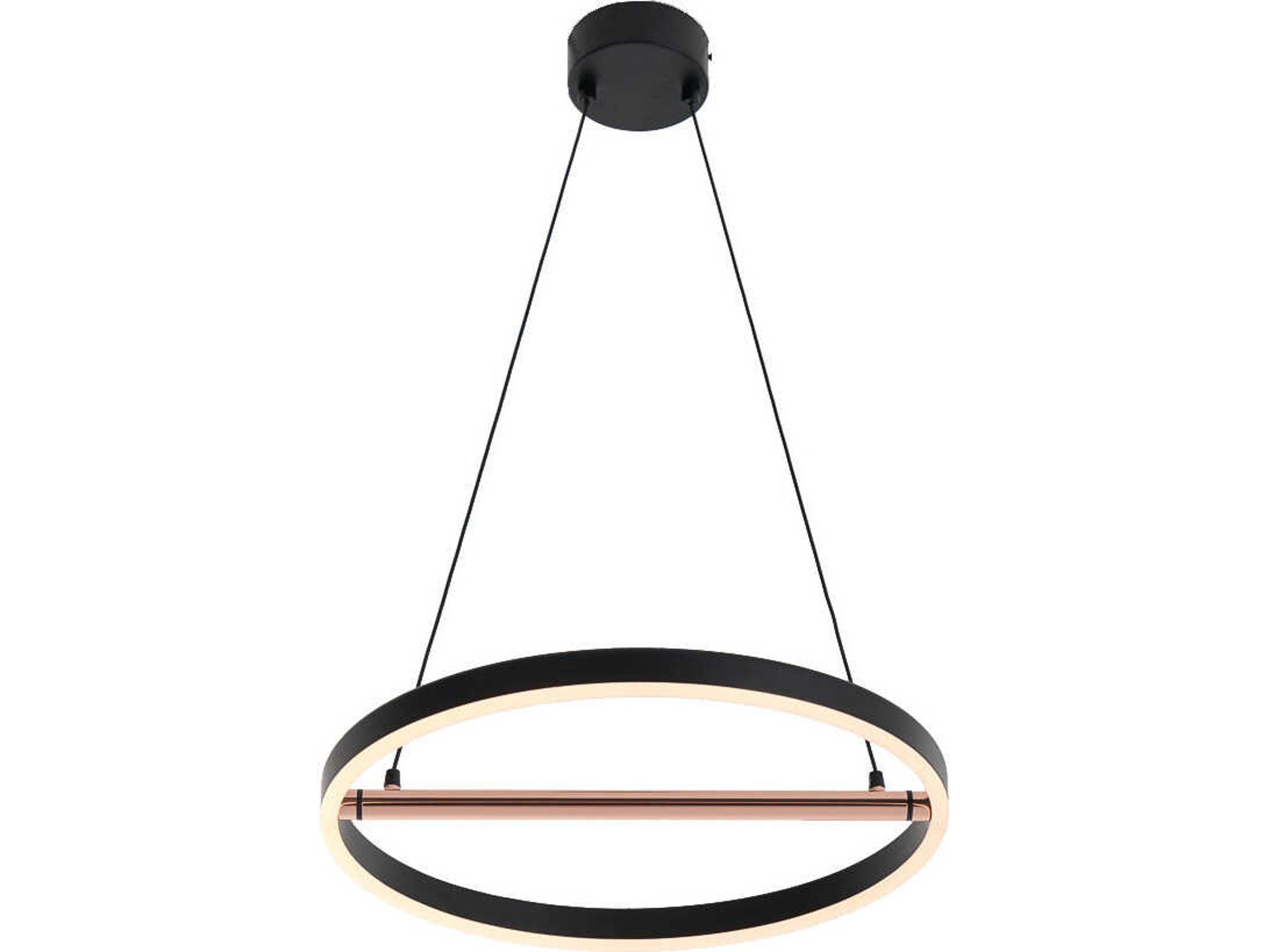 Sol Black copper LED Round Pendant