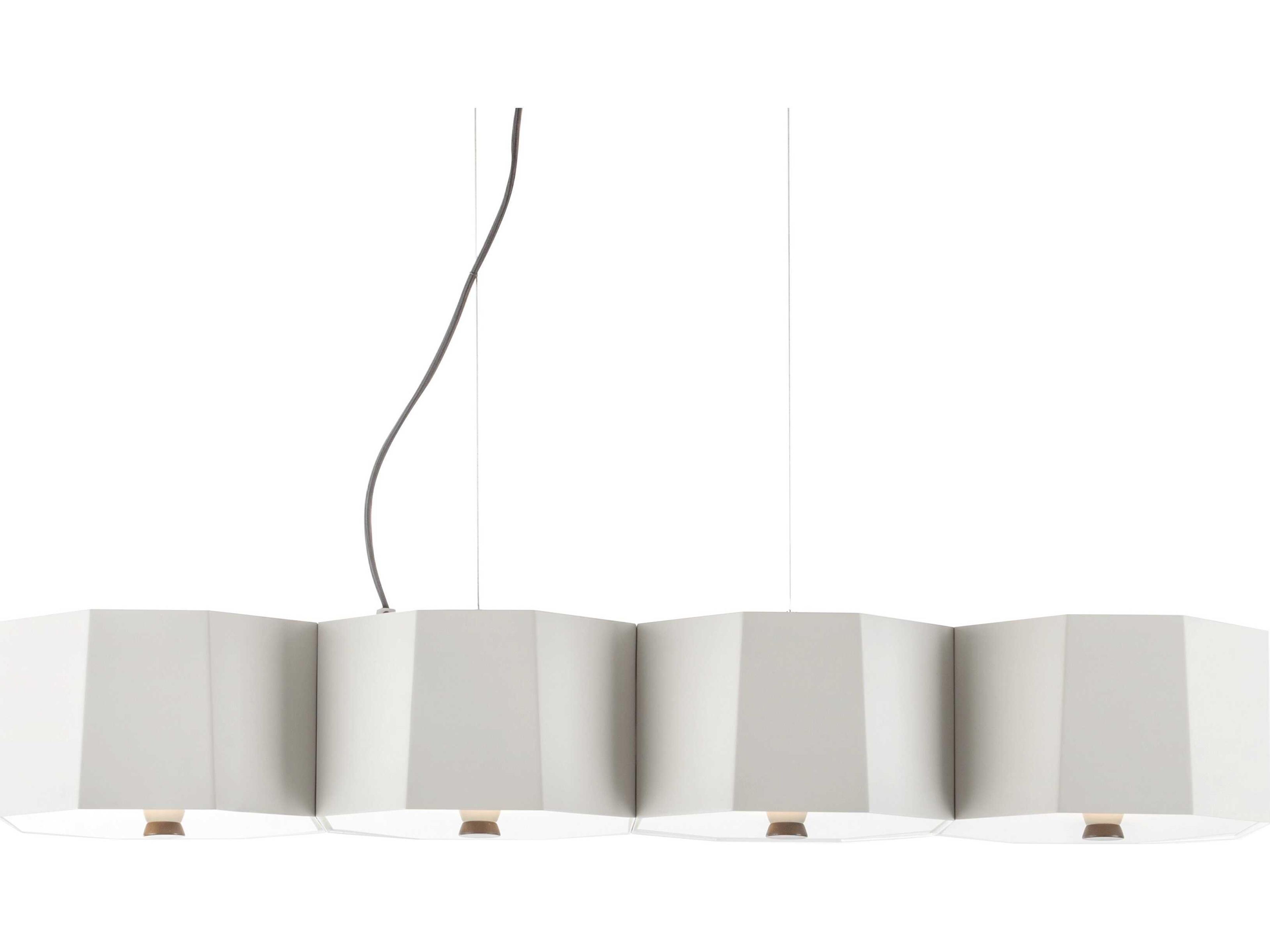 Zhe White Linear Island Pendant