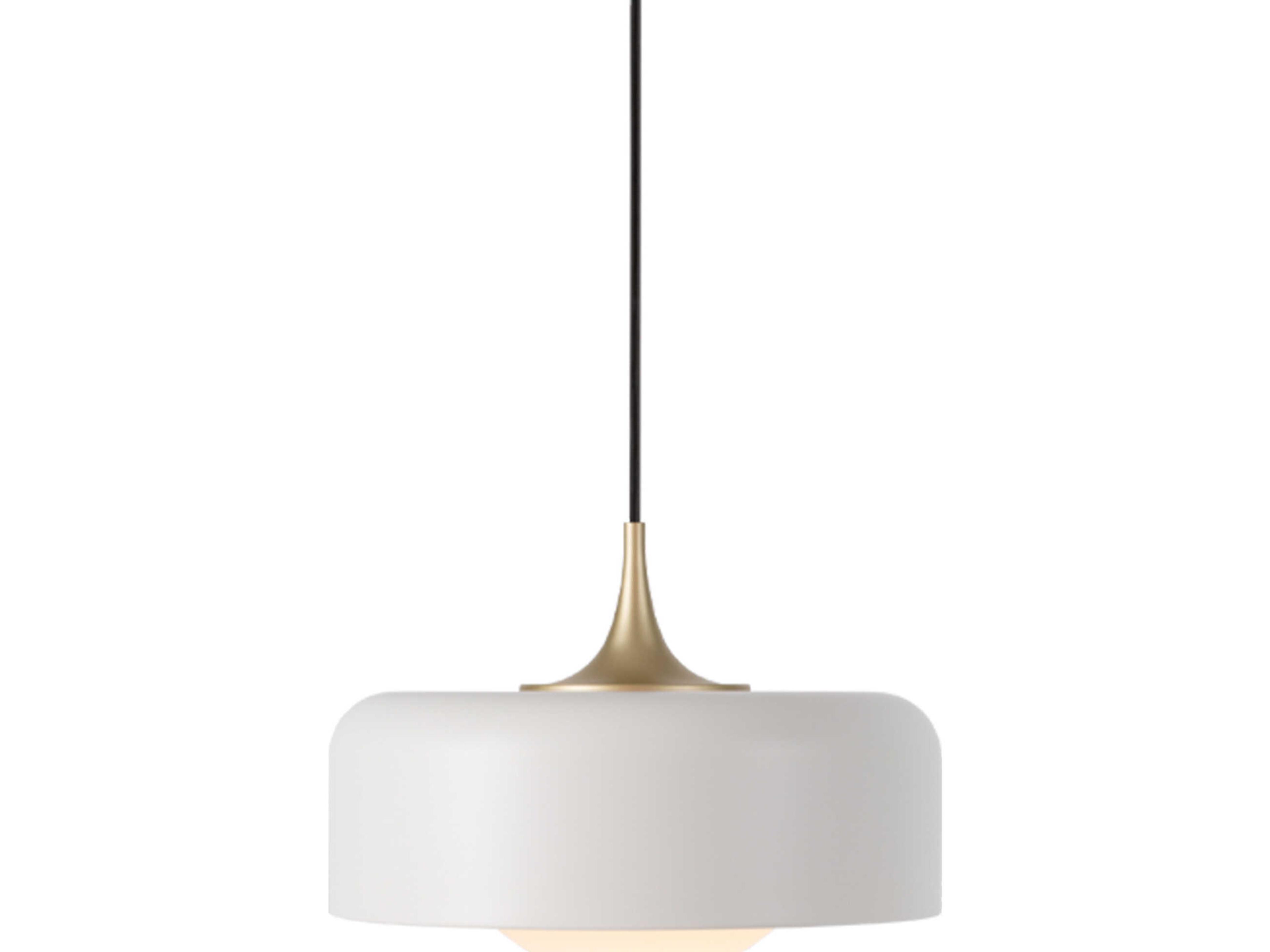 Pensee L Matt White LED Drum Pendant