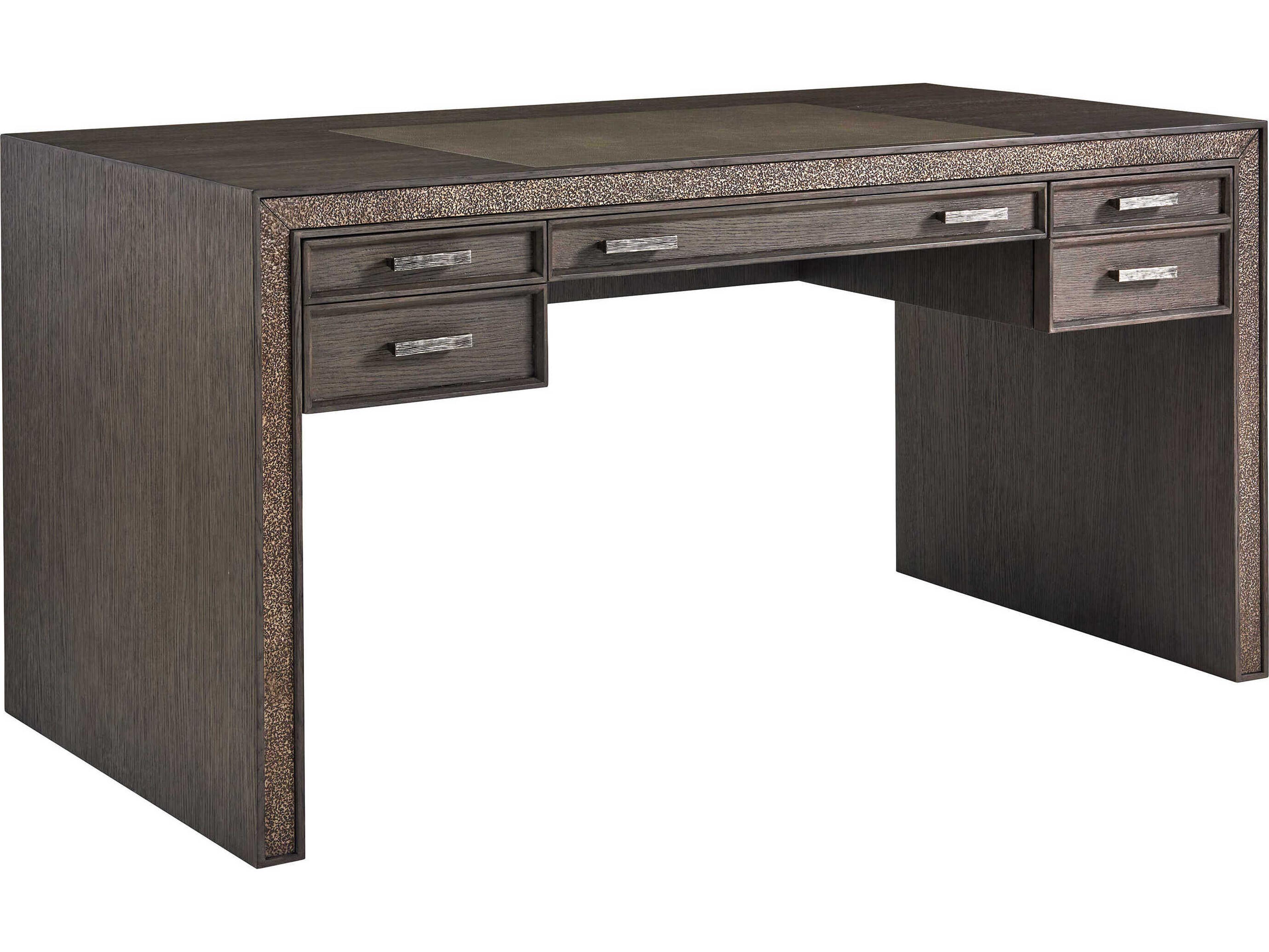 Sligh Studio Designs Rich Graphite Brown Oak Wood Writing Desk