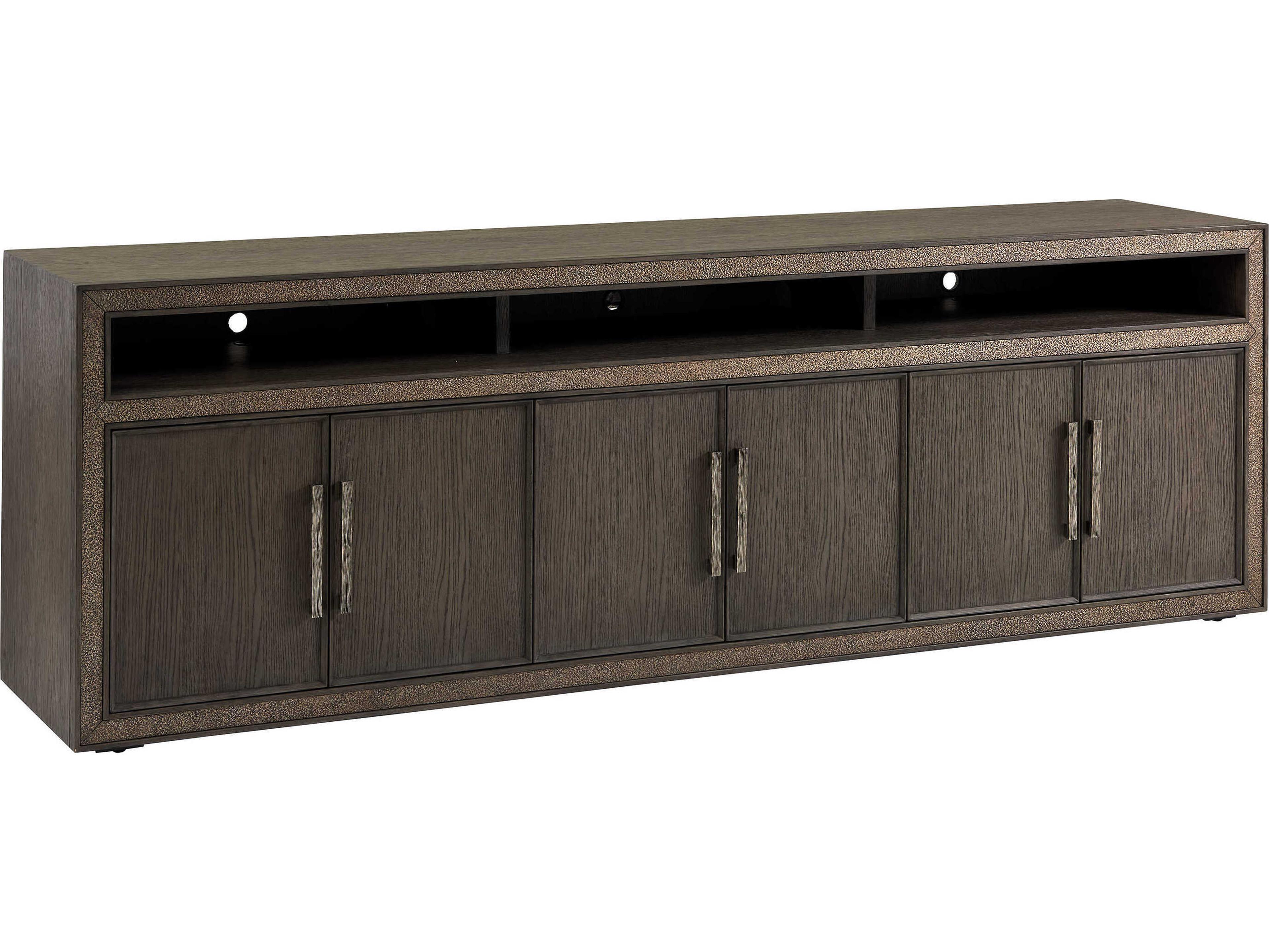 Sligh Studio Designs 95" Oak Wood Rich Graphite Media Console