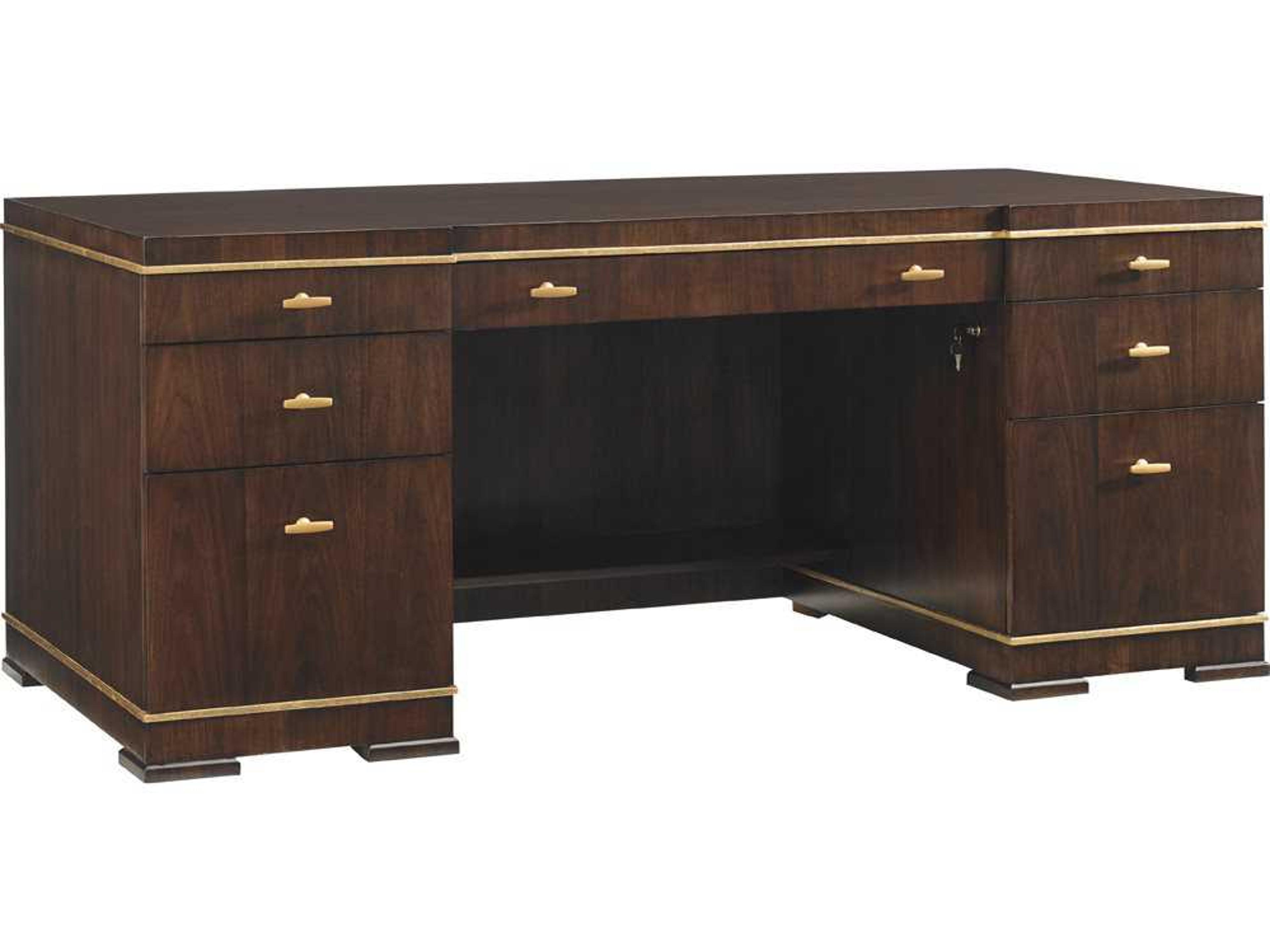 Sligh Bel Aire Brown Walnut Wood Executive Desk