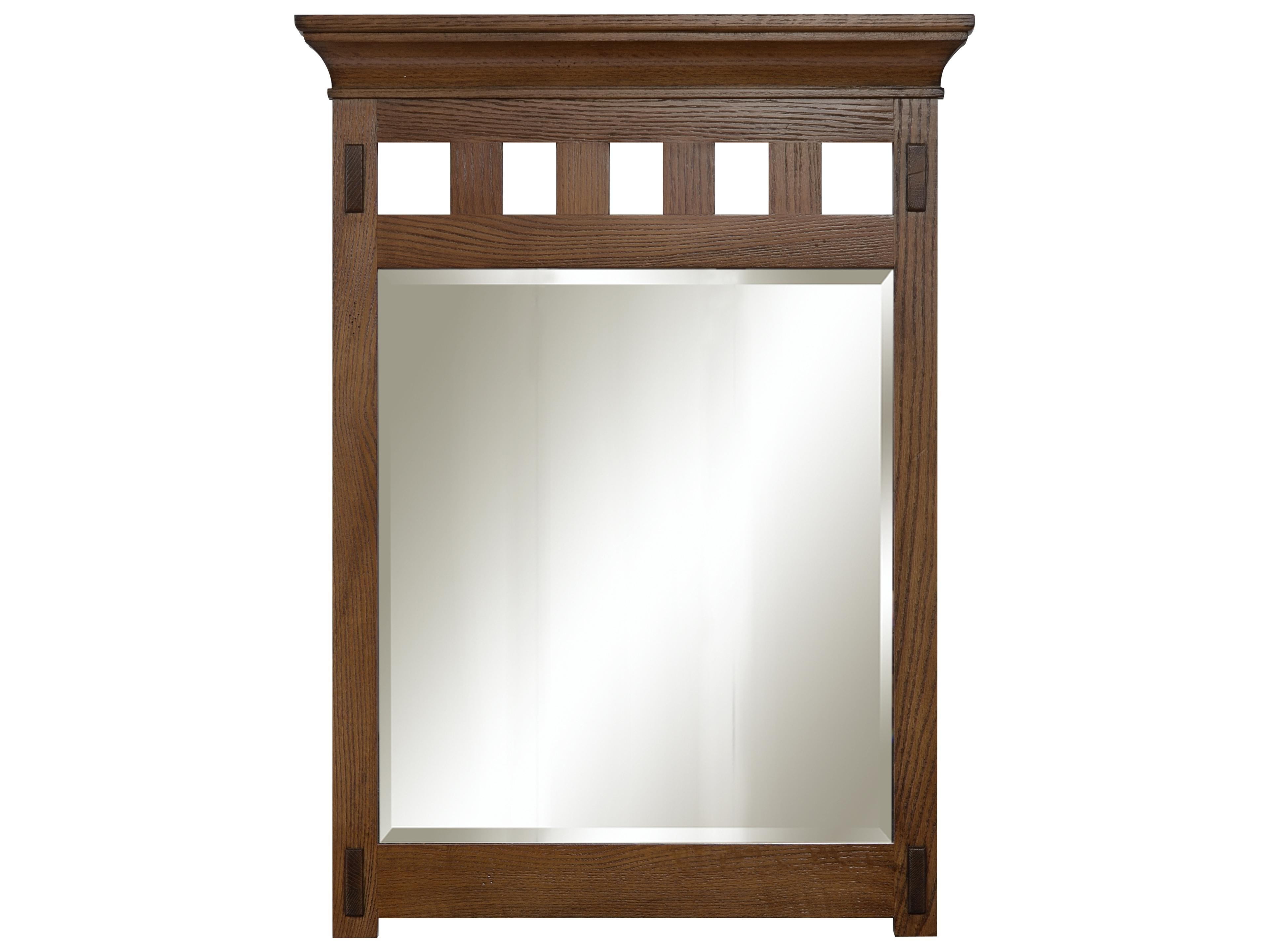 Sage Hill Designs American Craftsman Rustic Oak Wall Mirror Rectangular