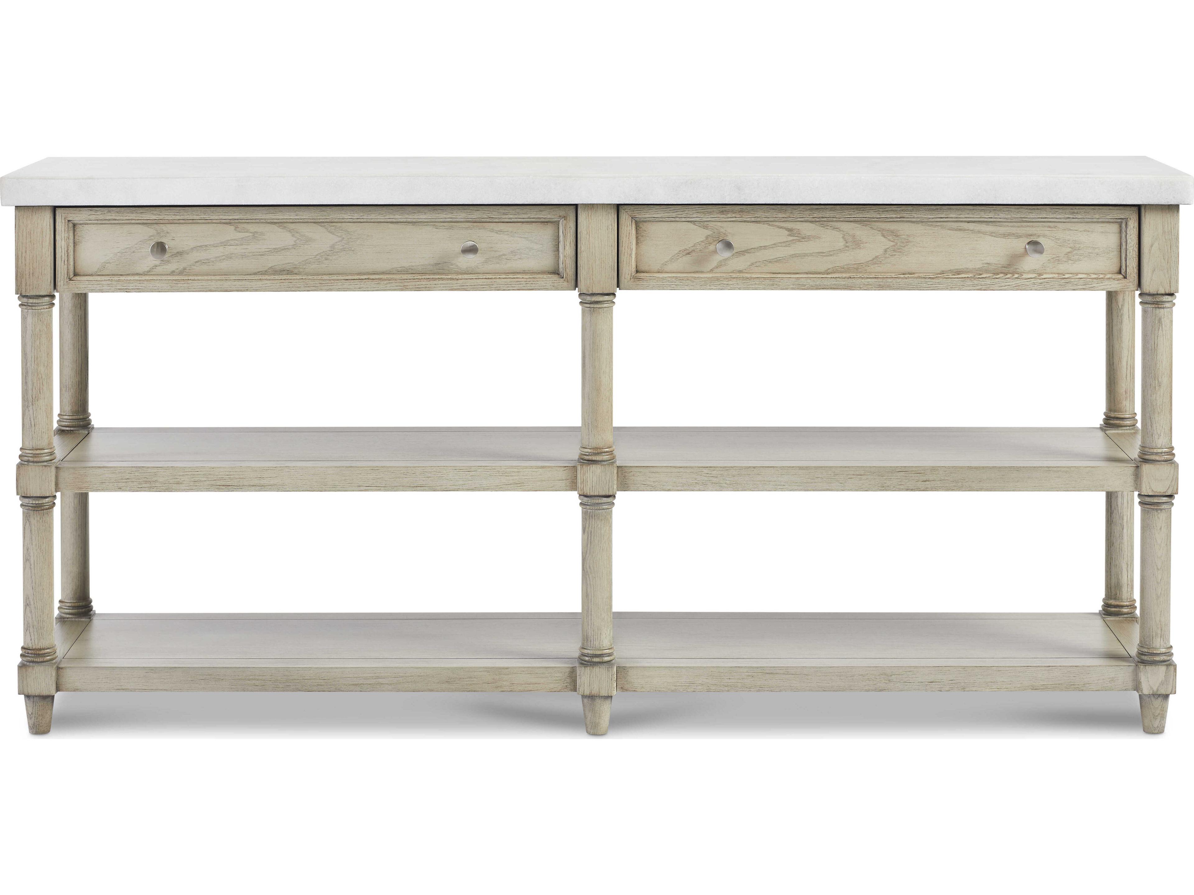 Sherrill Occasional Fox Hollow Rectangular Marble Console Table