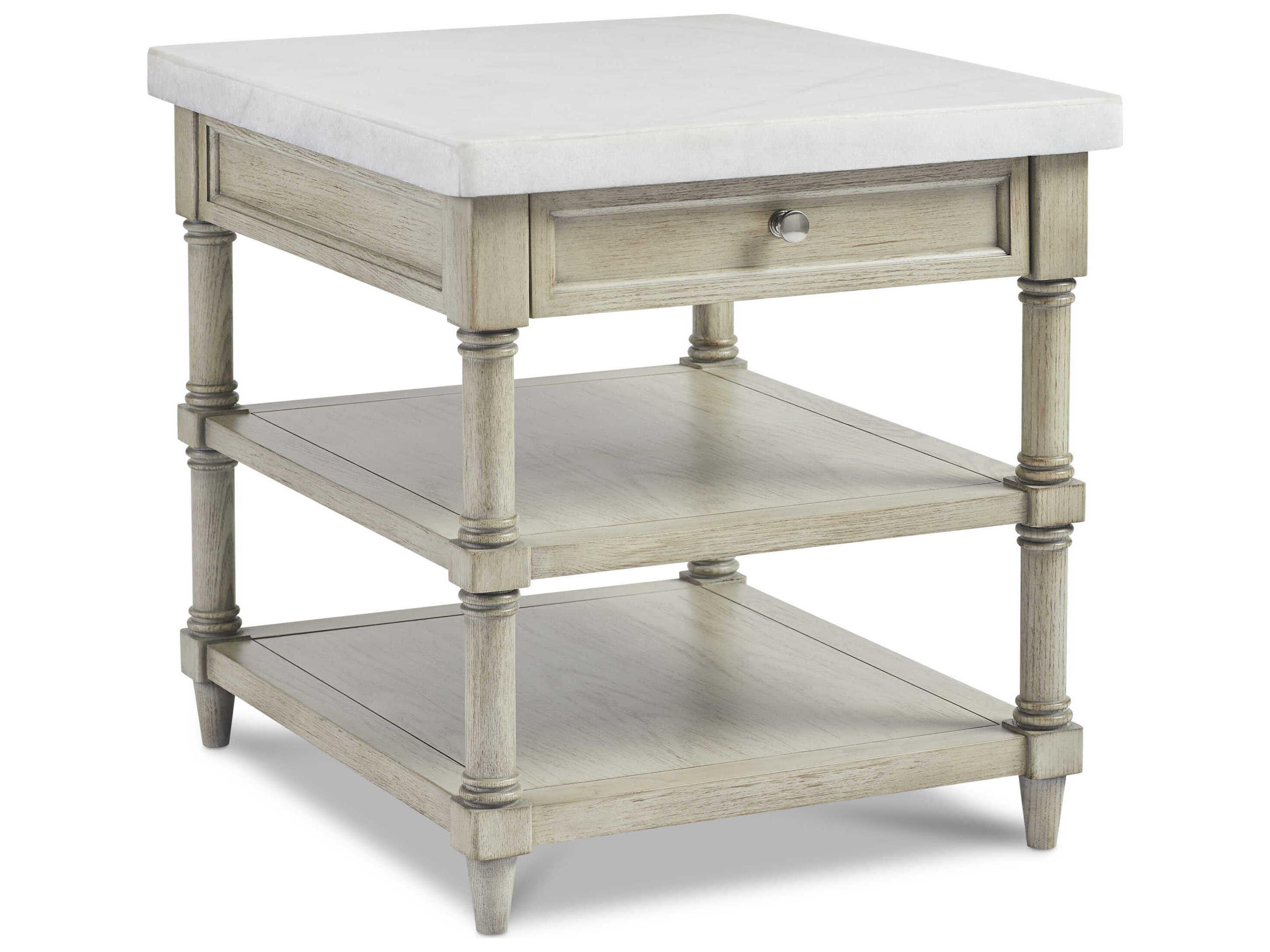 Sherrill Occasional Fox Hollow Rectangular Marble End Table