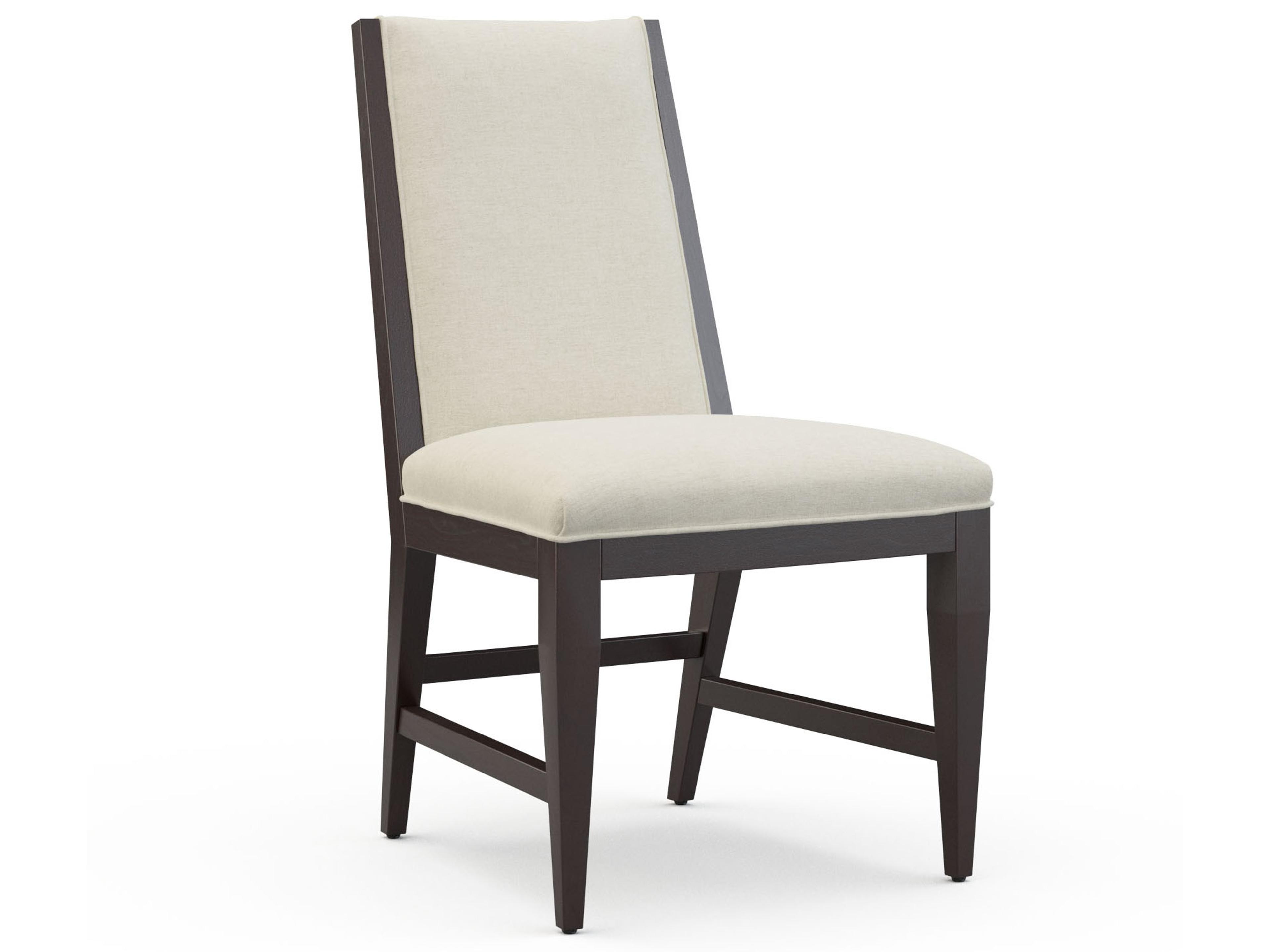 Sherrill Occasional Stark Walnut Wood Brown Upholstered Armless Dining Chair