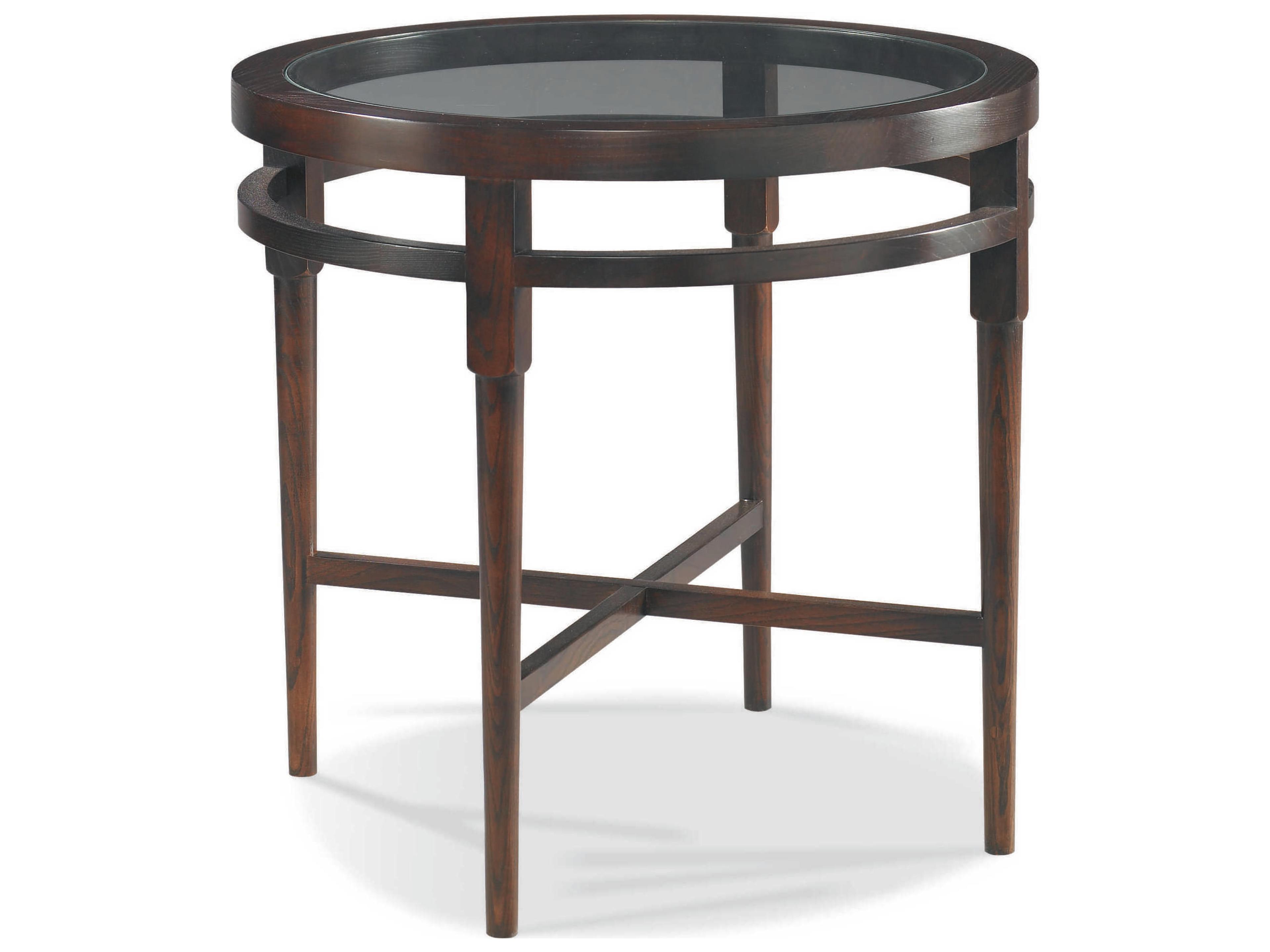 Sherrill Occasional Oak Brook Round Glass End Table