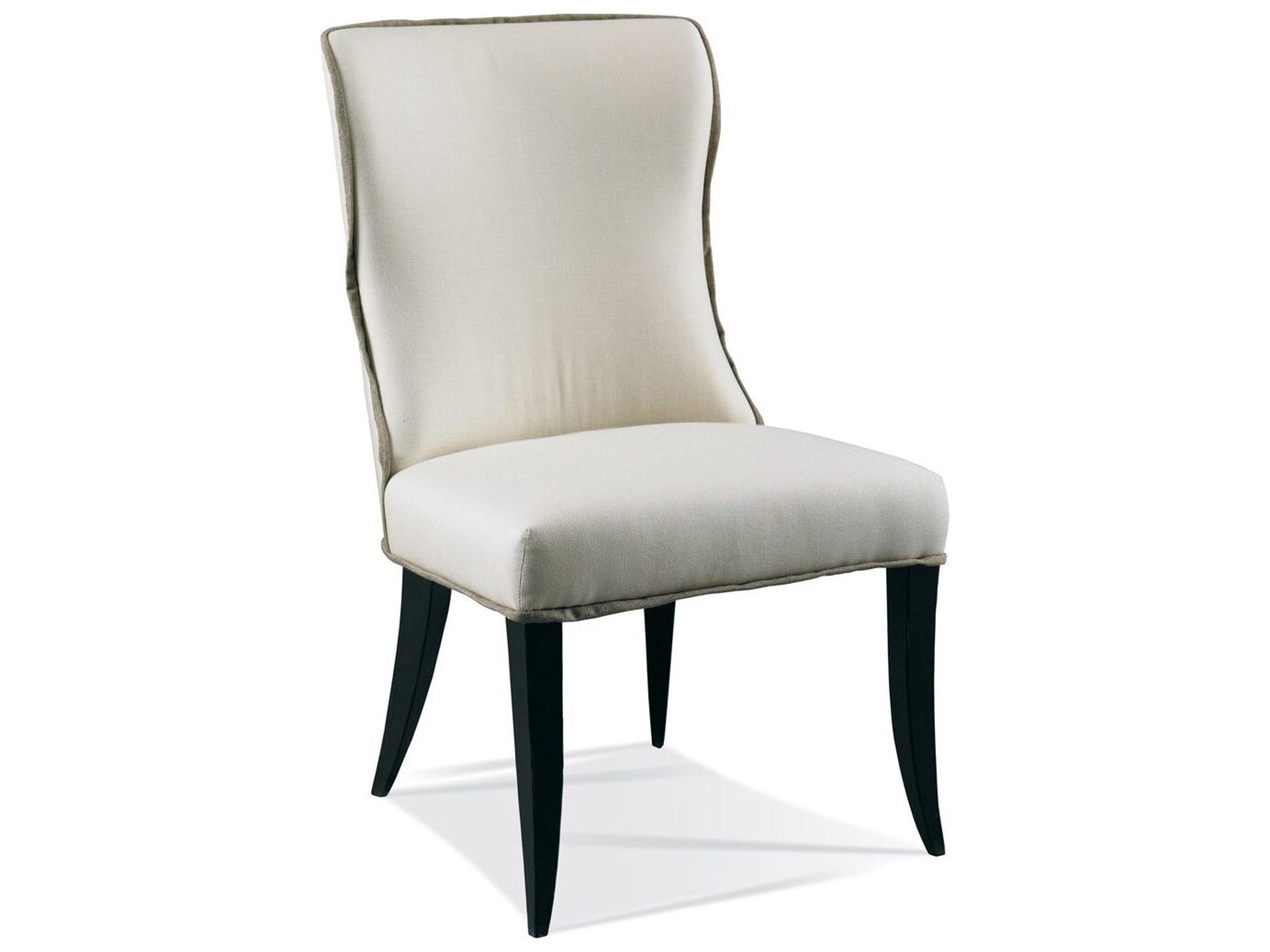 Sherrill Occasional Casual Solid Wood Black Upholstered Armless Dining Chair