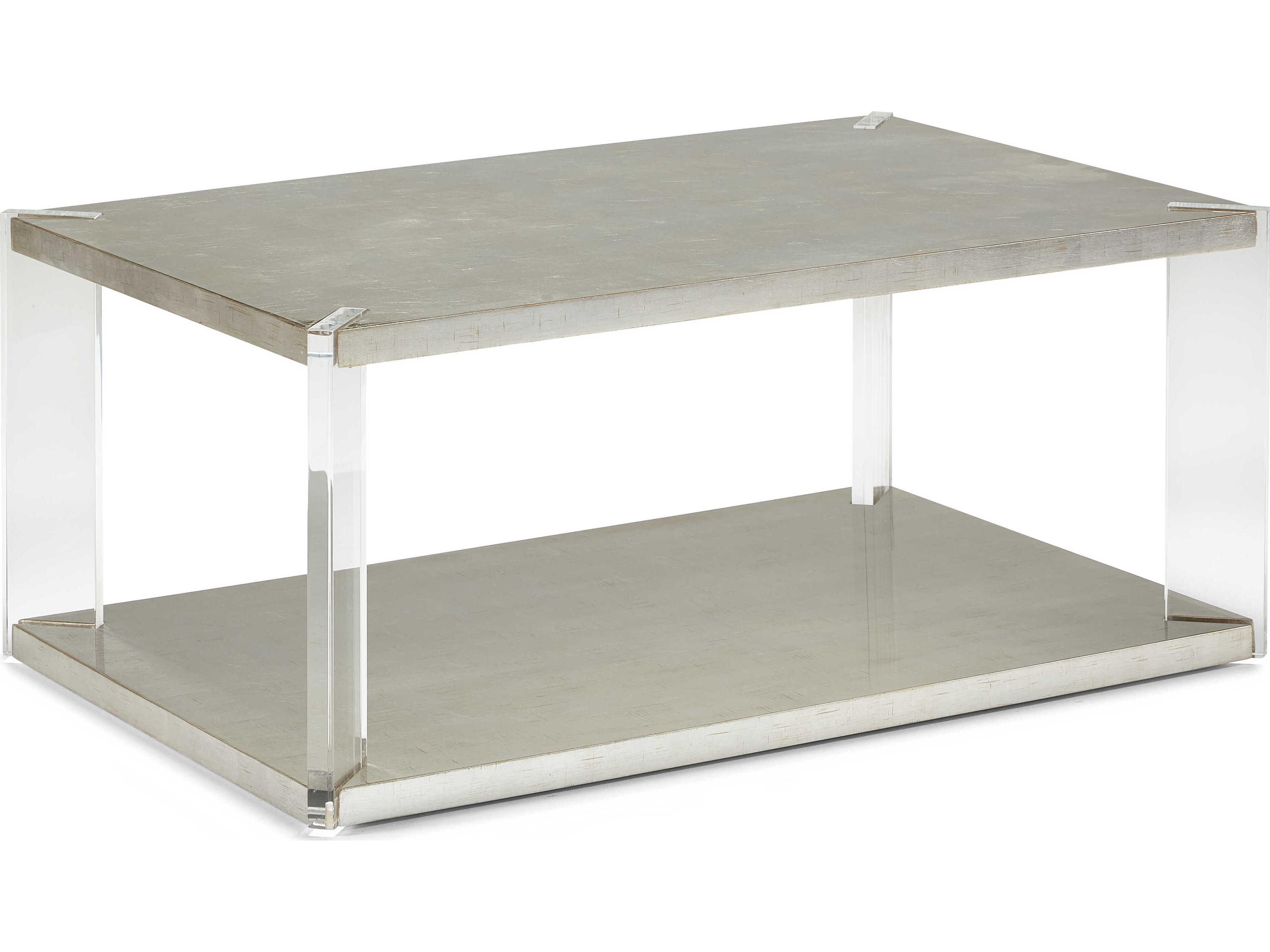 Vintage Made Modern Lennox Rectangular Wood Antique Gold Leaf Coffee Table