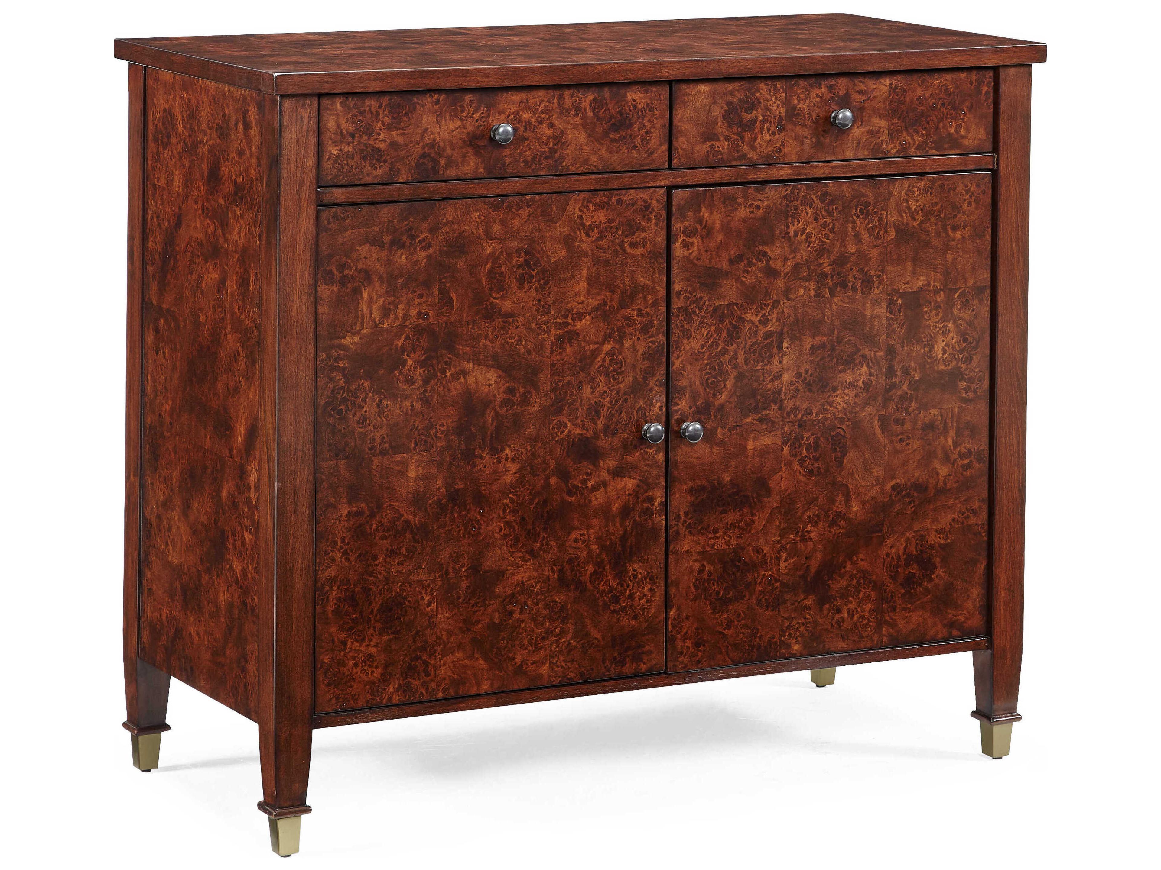 Sherrill Occasional Kinsey Mappa Burl Brown Alder Wood Hall Chest