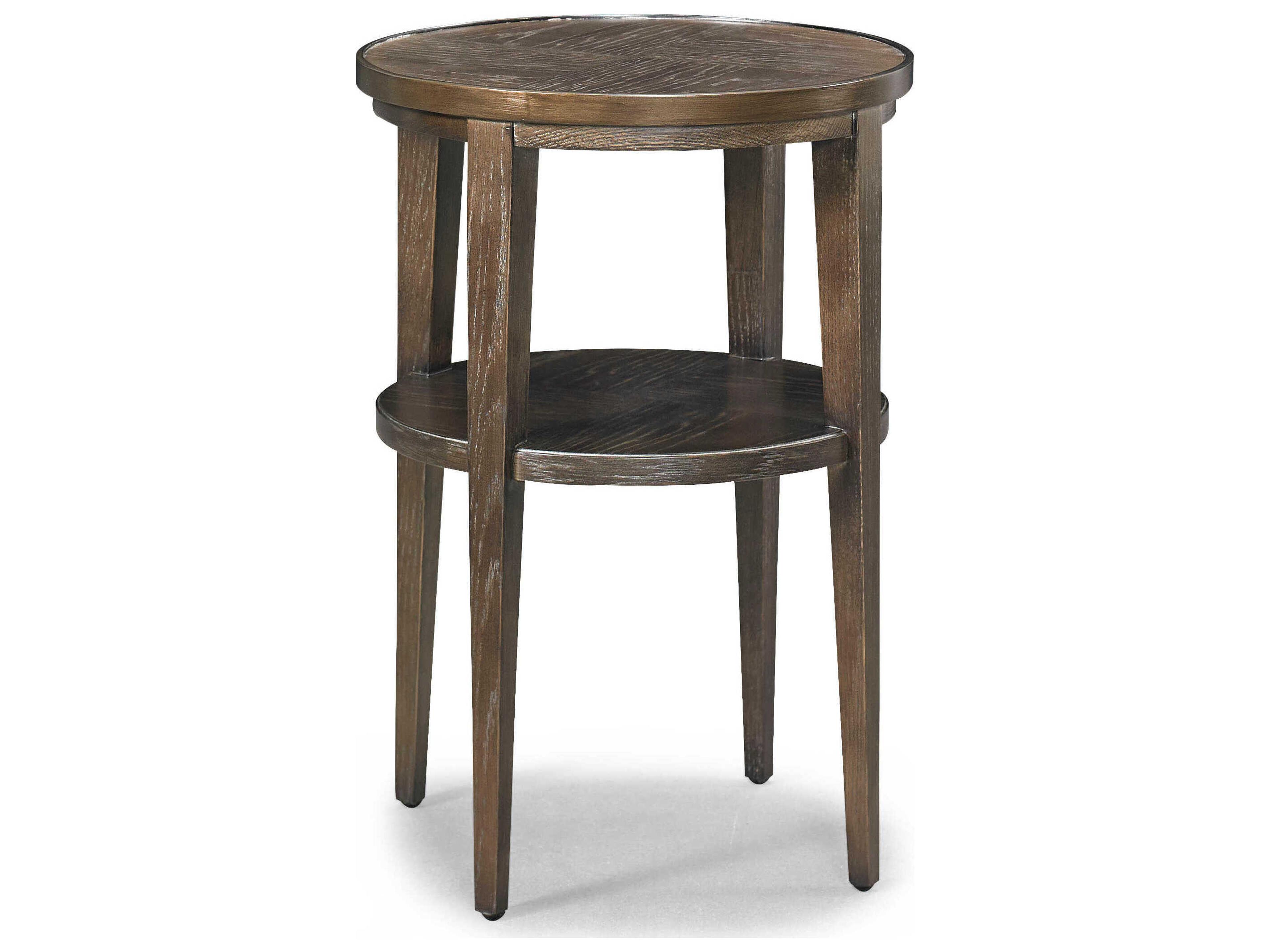 Sherrill Occasional Hayes Round Wood Cordoba Bronze Accent Table