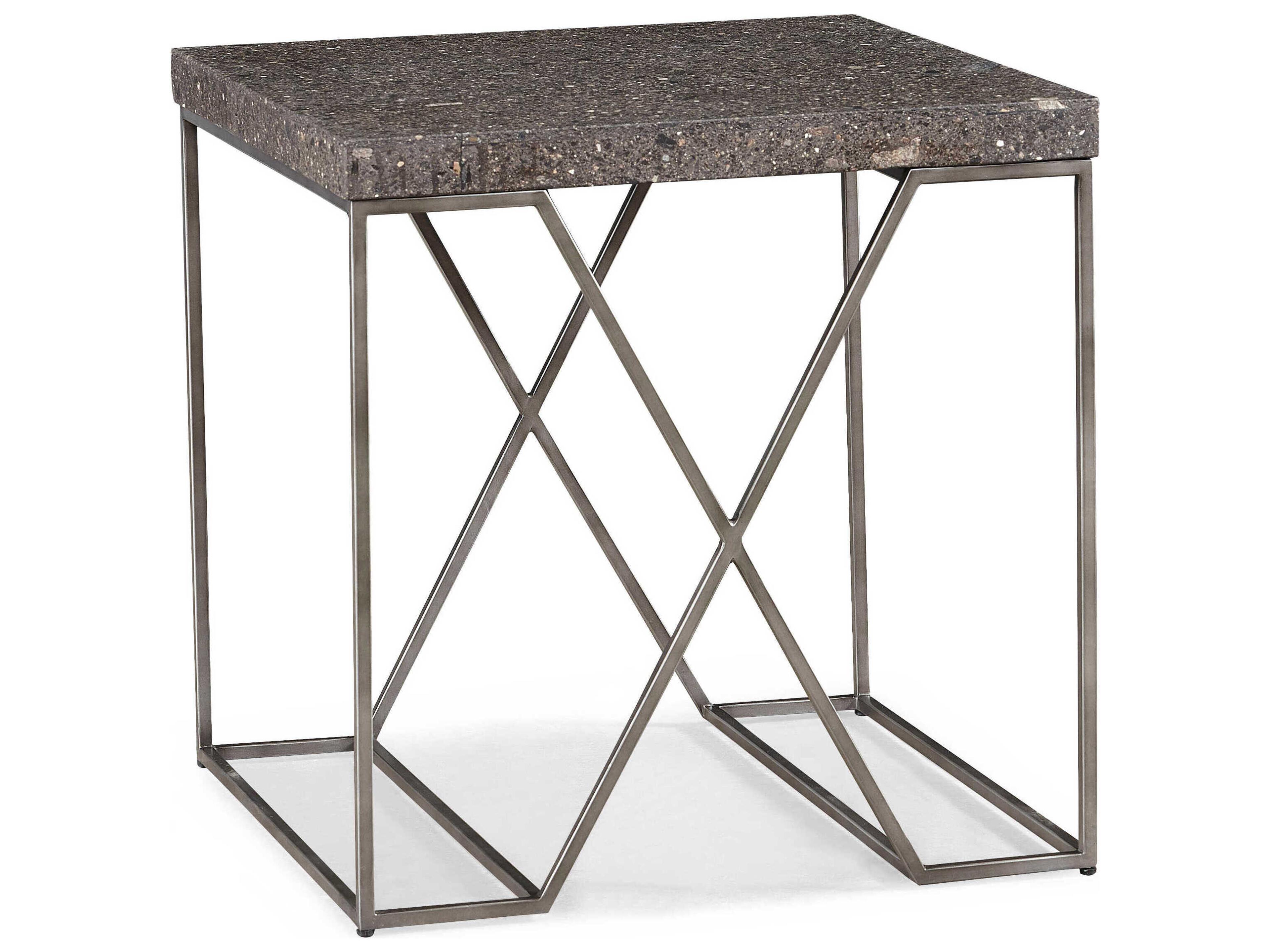 Sherrill Occasional Nerani Square Metal Dark Pewter End Table