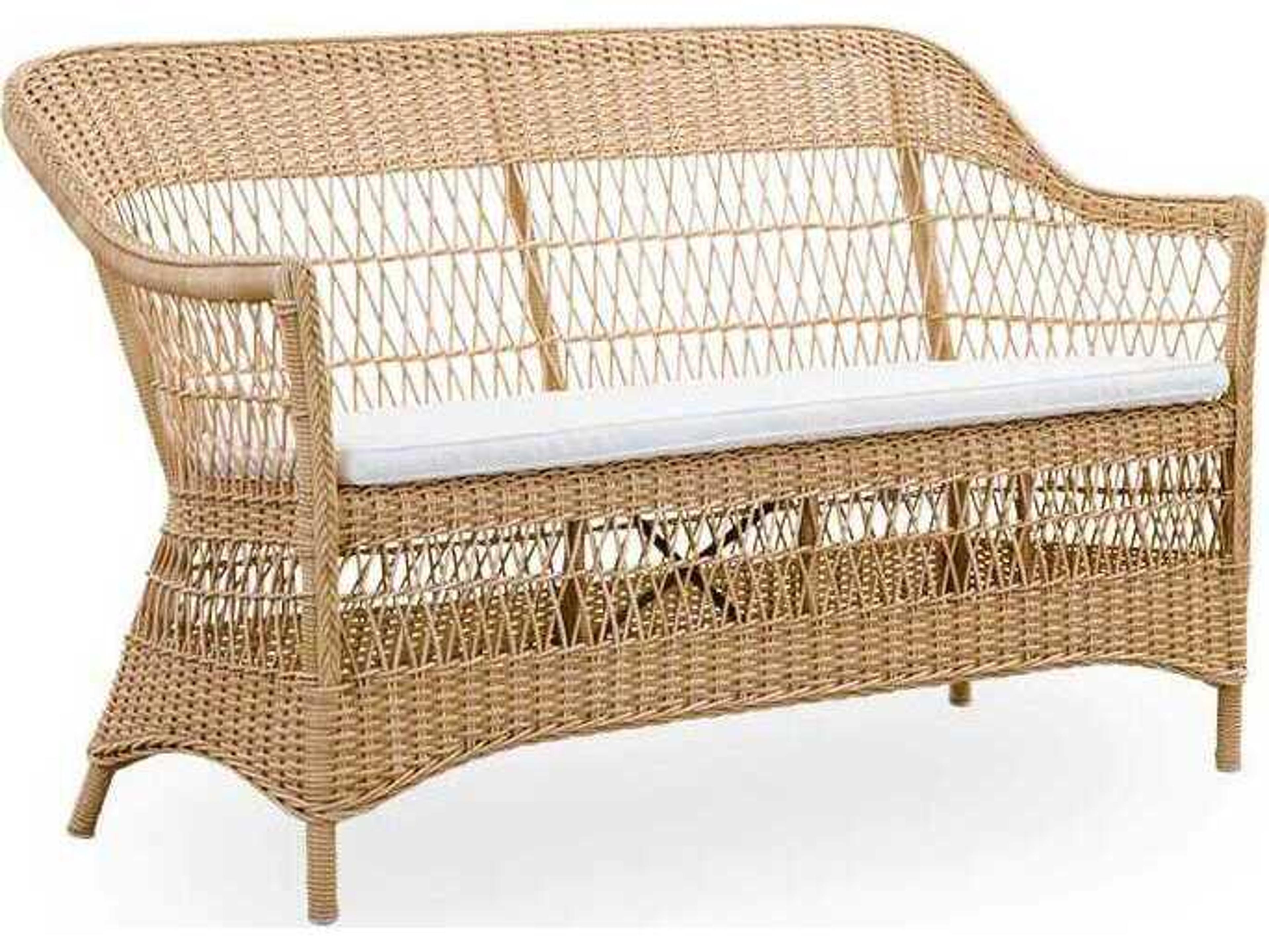 Sika Design Georgia Garden Aluminum/Rattan Natural Charlot Patio Loveseat