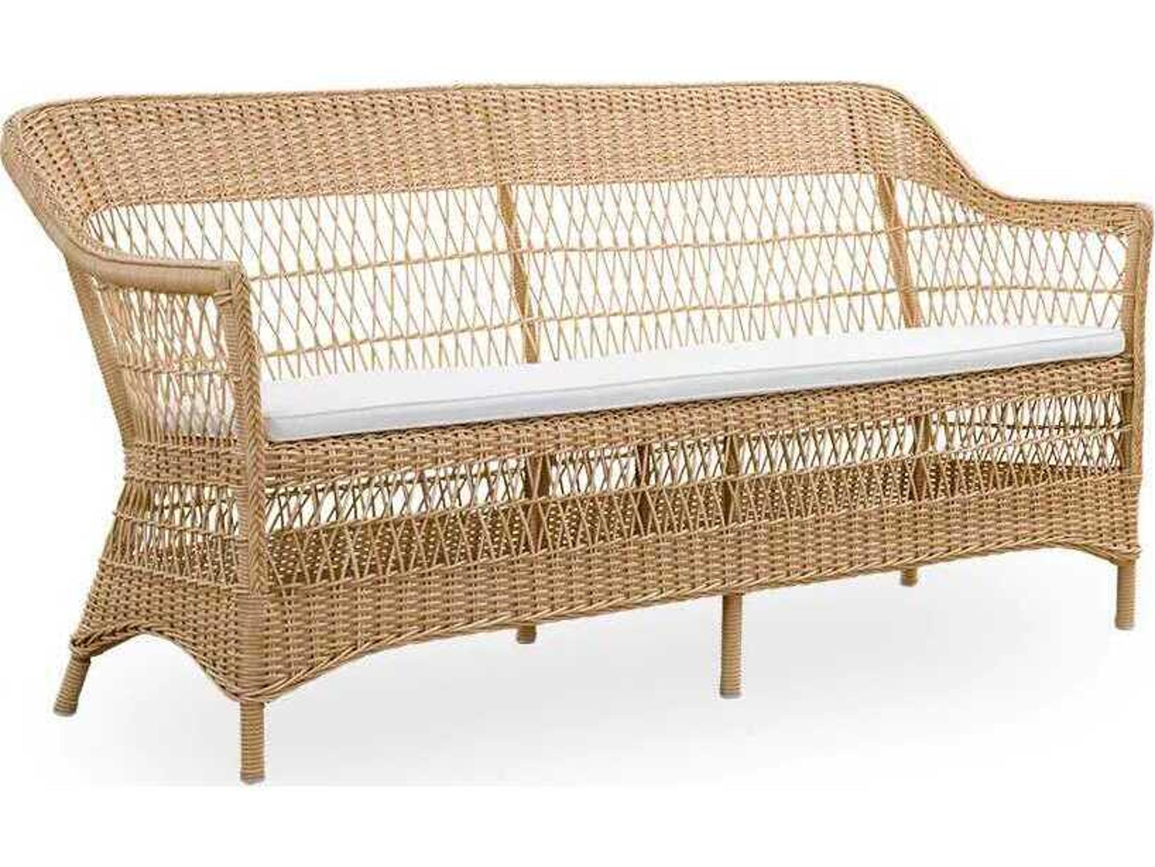 Sika Design Georgia Garden Aluminum Rattan Natural Charlot Outdoor Patio Sofa