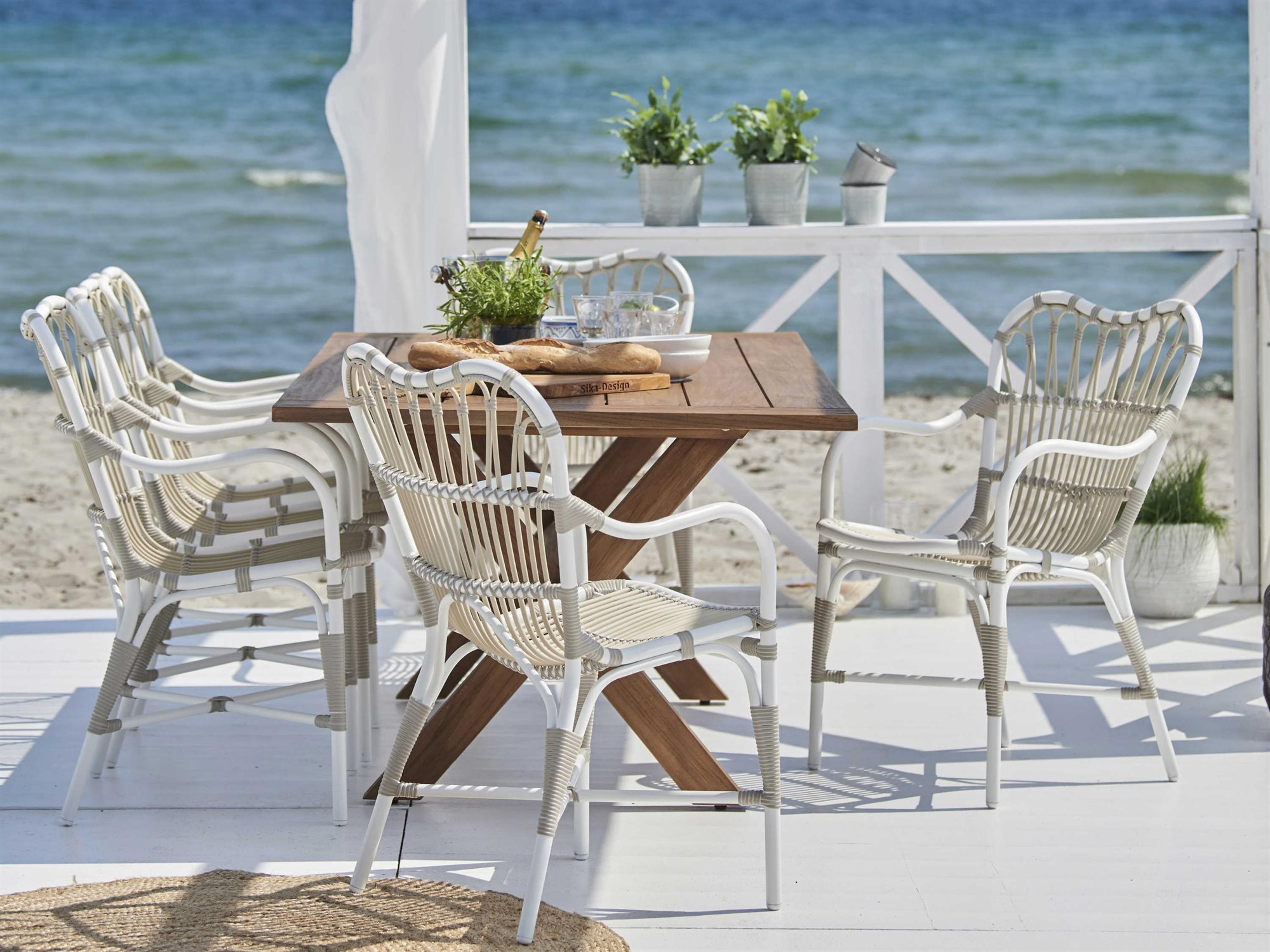 Sika Design Teak Colonial Outdoor Patio Dining Set