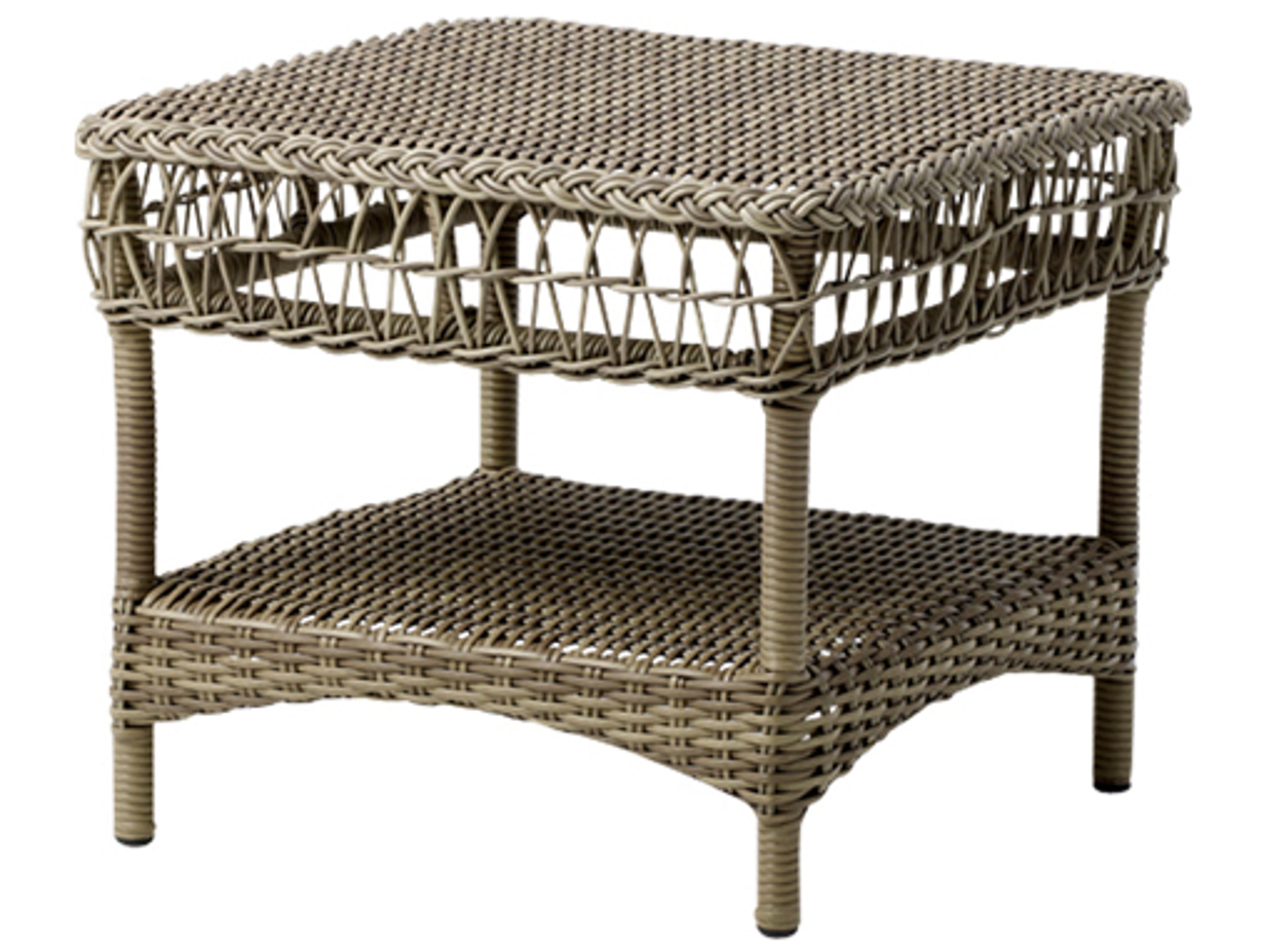 Sika Design Georgia Garden Wicker Antique Susy Square Outdoor End Table