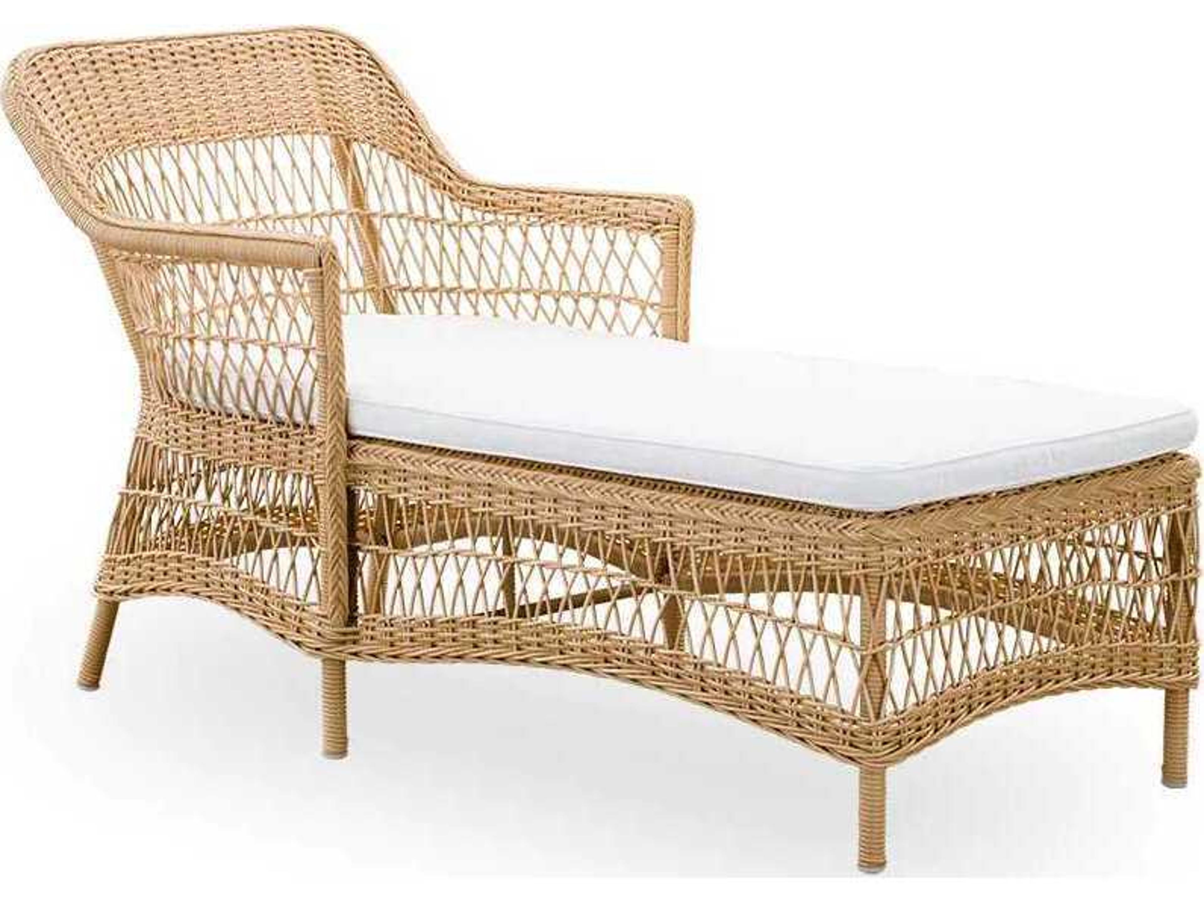 Sika Design Georgia Garden Aluminum Rattan Natural Olivia Outdoor Chaise Lounge