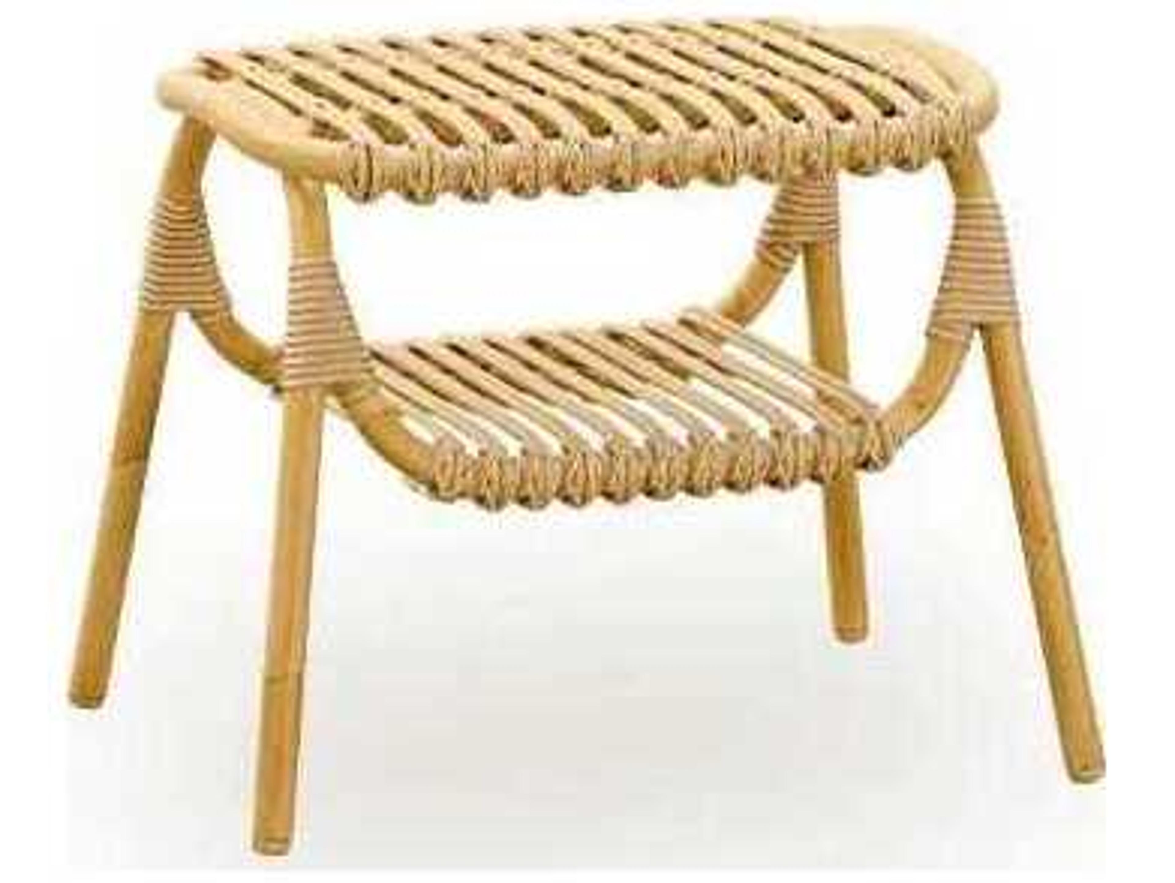 Sika Design Exterior Aluminum Rattan Natural Machiya Stool