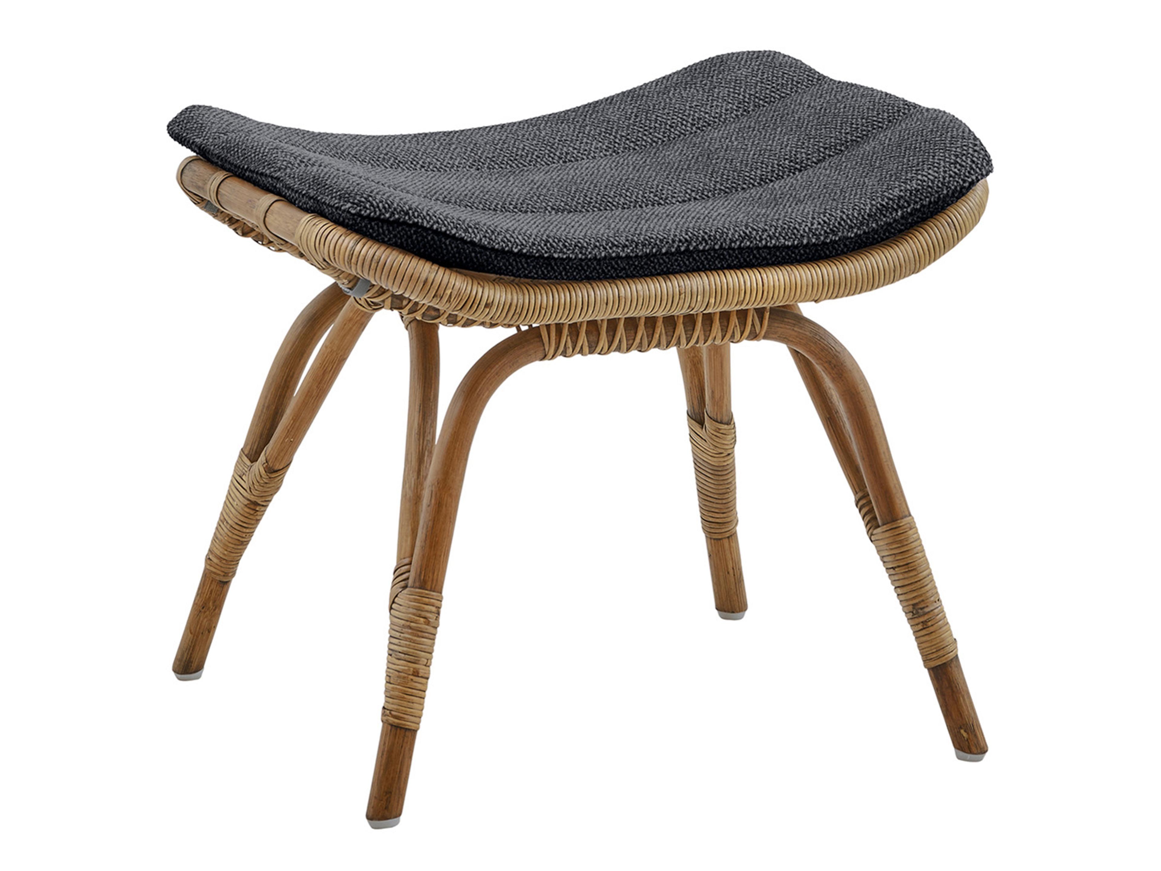 Sika Design Originals Antique, Youtoo Dark Grey Aluminum Cushion Ottoman in Youtoo Dark Grey