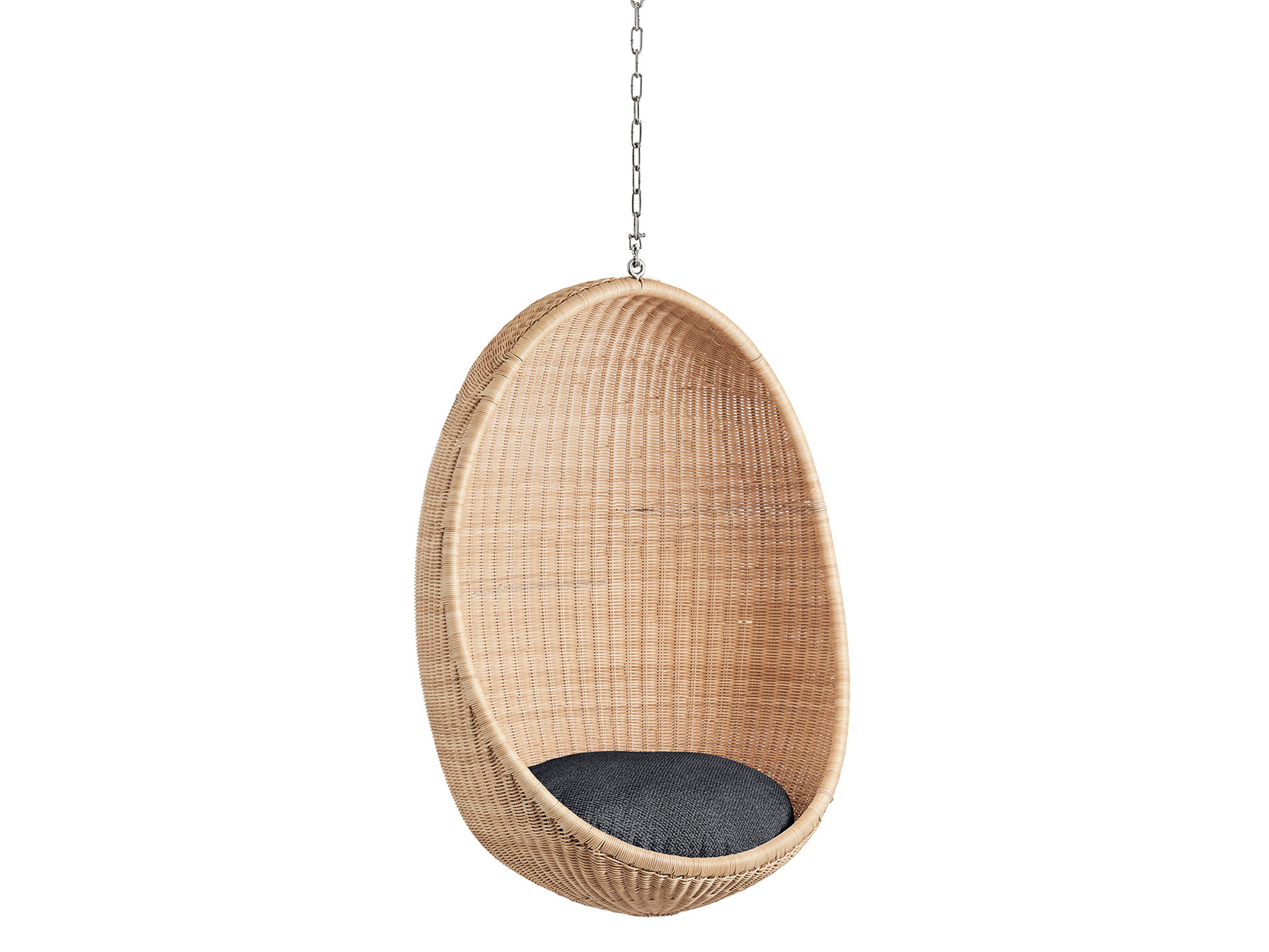 Sika Design Icons Natural Wicker Cushion Swing in Youtoo Dark Grey