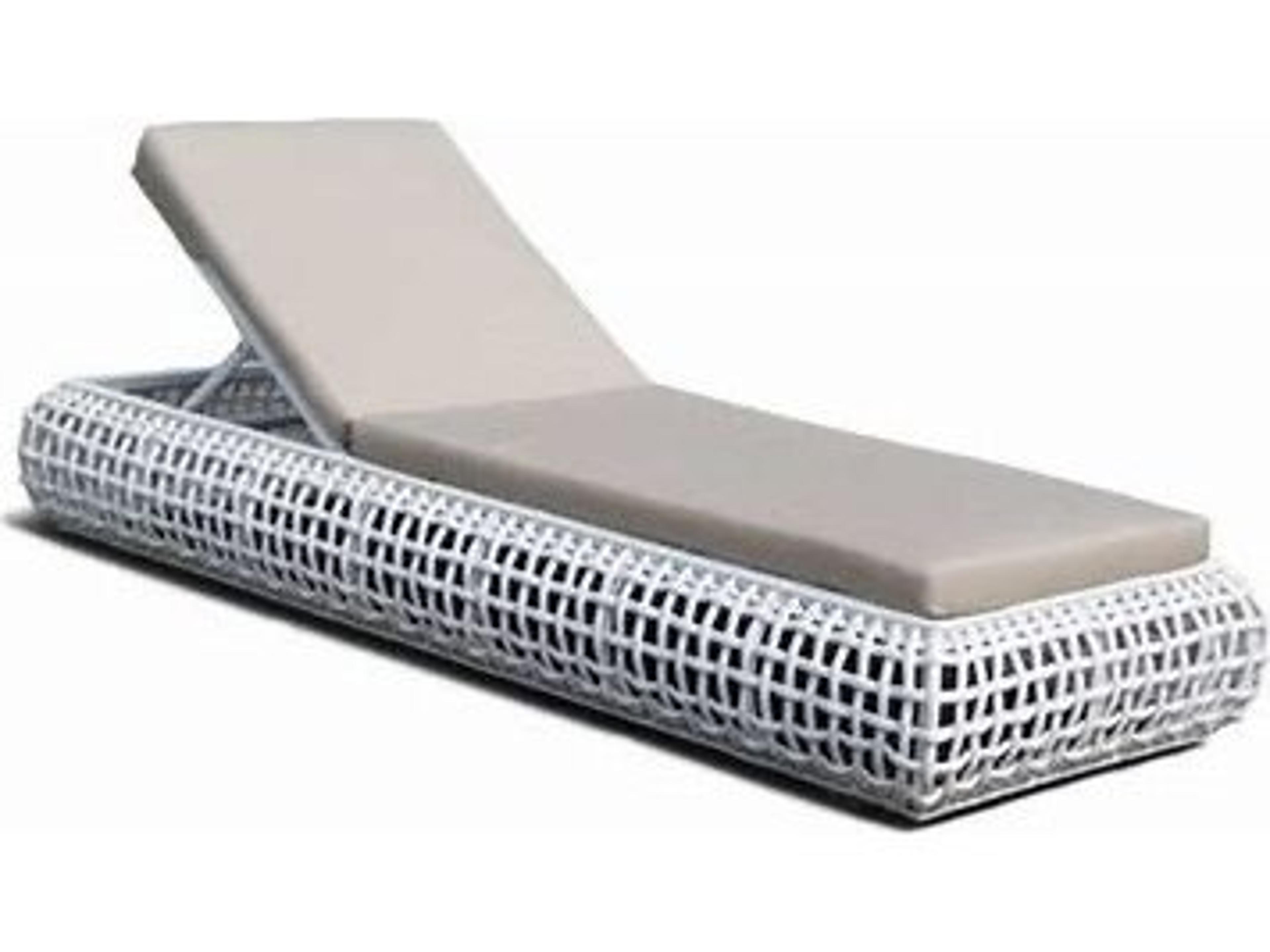 Skyline Design Dynasty White Mushroom Aluminum Cushion Chaise Lounge