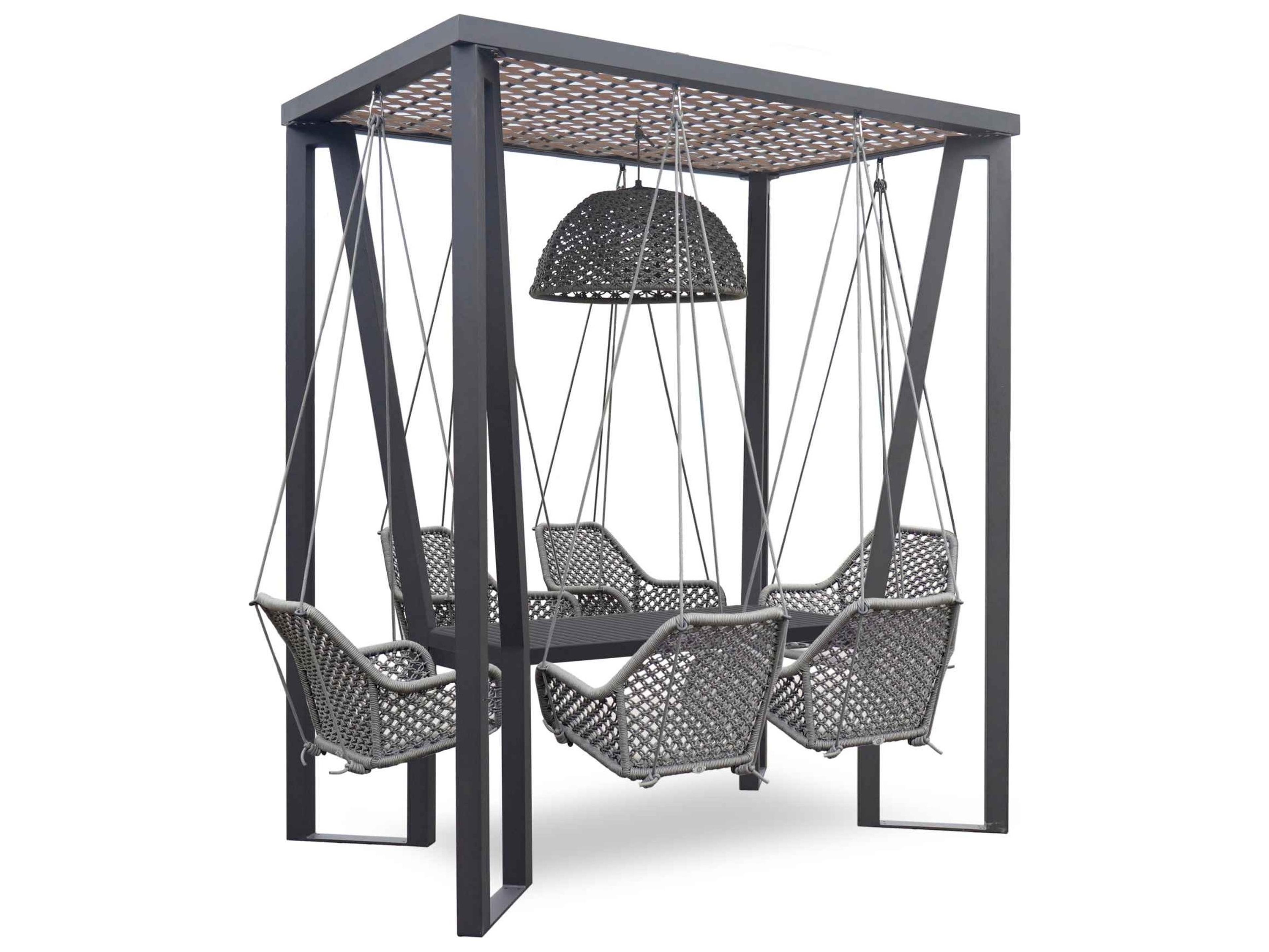 Skyline Design Horizon Aluminum; Rope Aluminum Dining Set