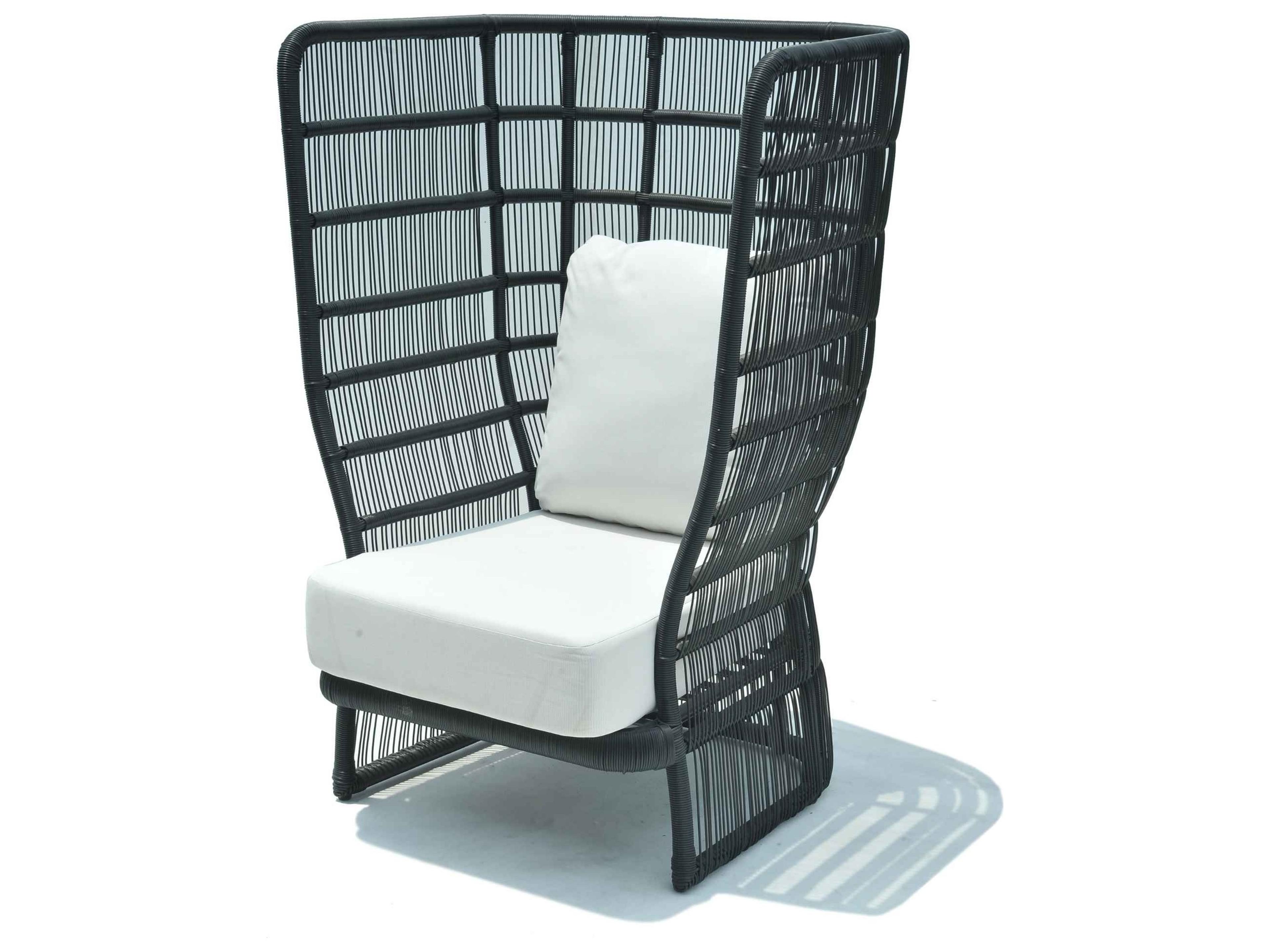 Rio Black Polyrod; Aluminum Cushion Lounge Chair