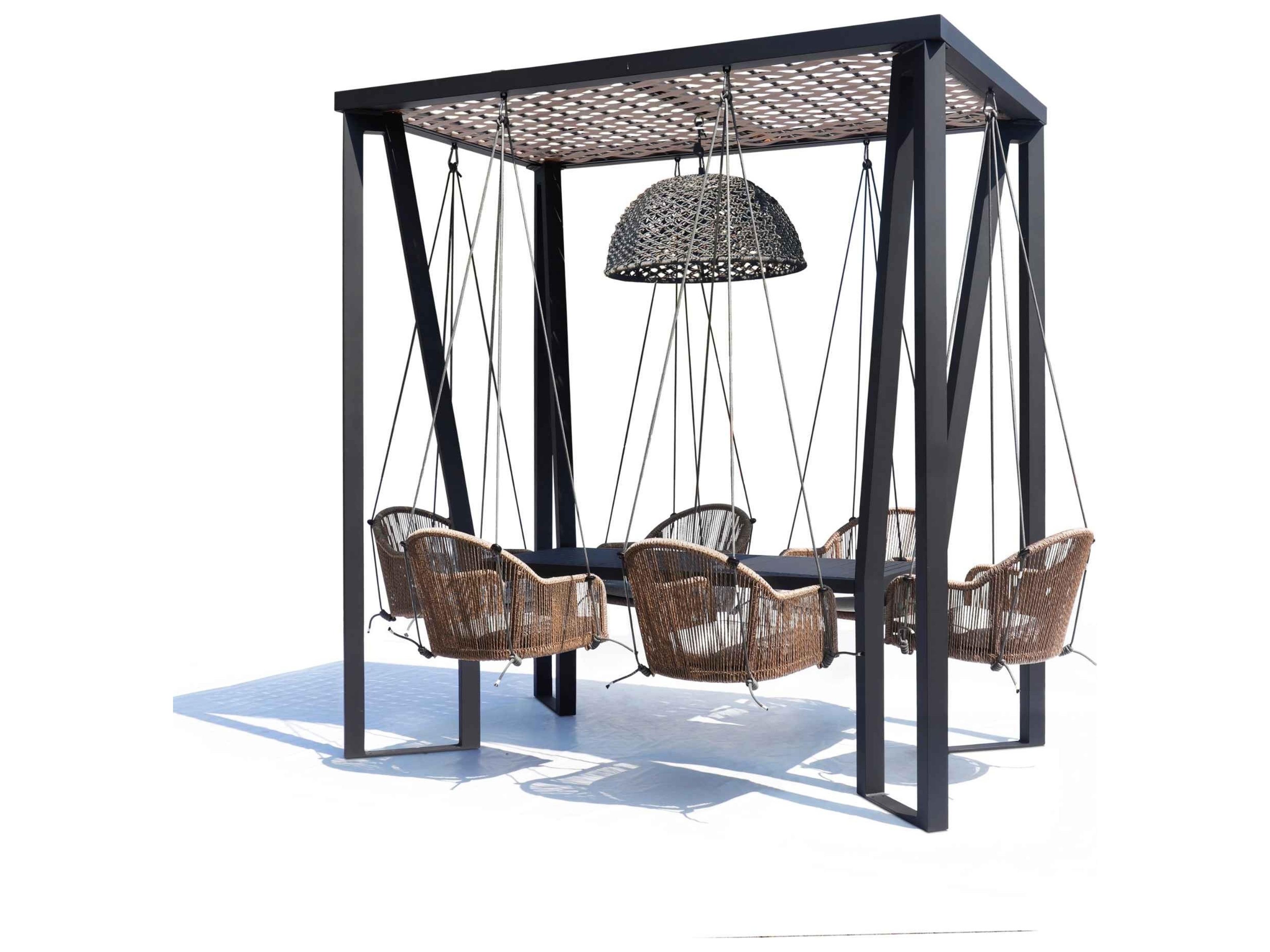 Skyline Design Horizon Aluminum; Rope Aluminum Dining Set