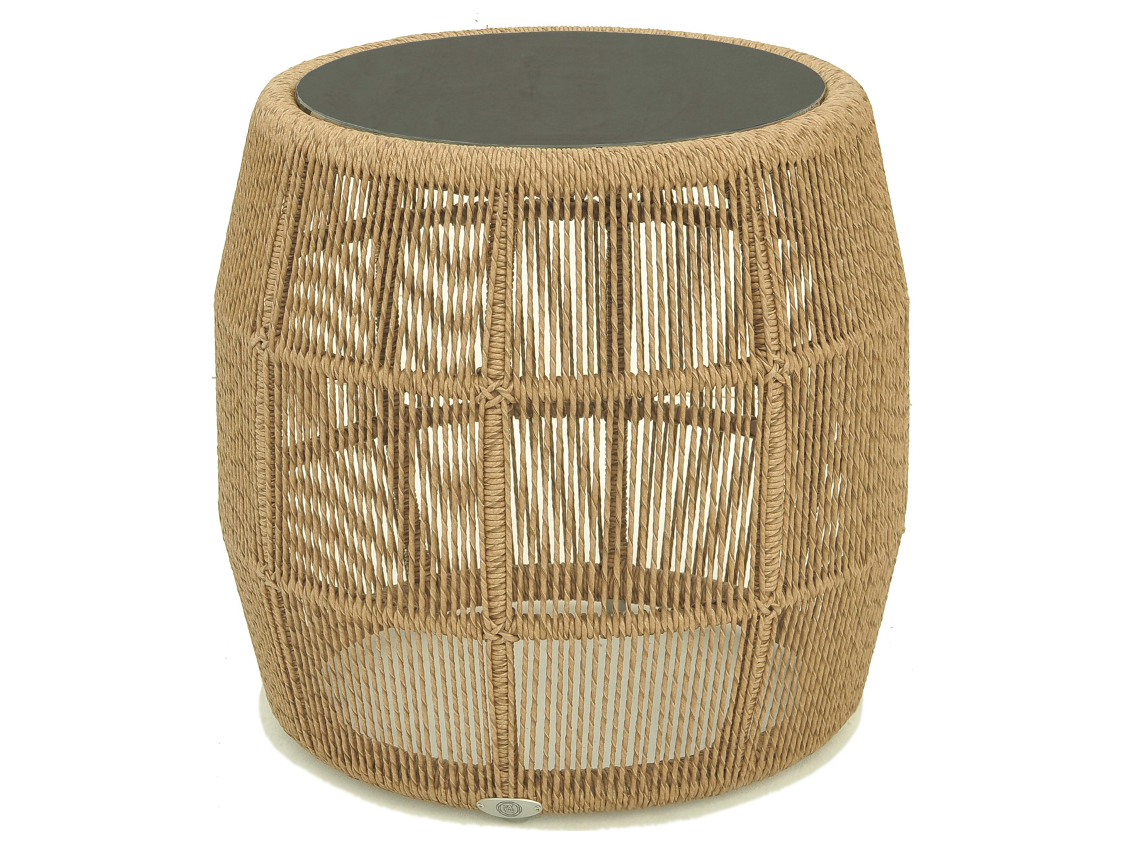 Skyline Design Calixto Outdoor Side Table with Glass