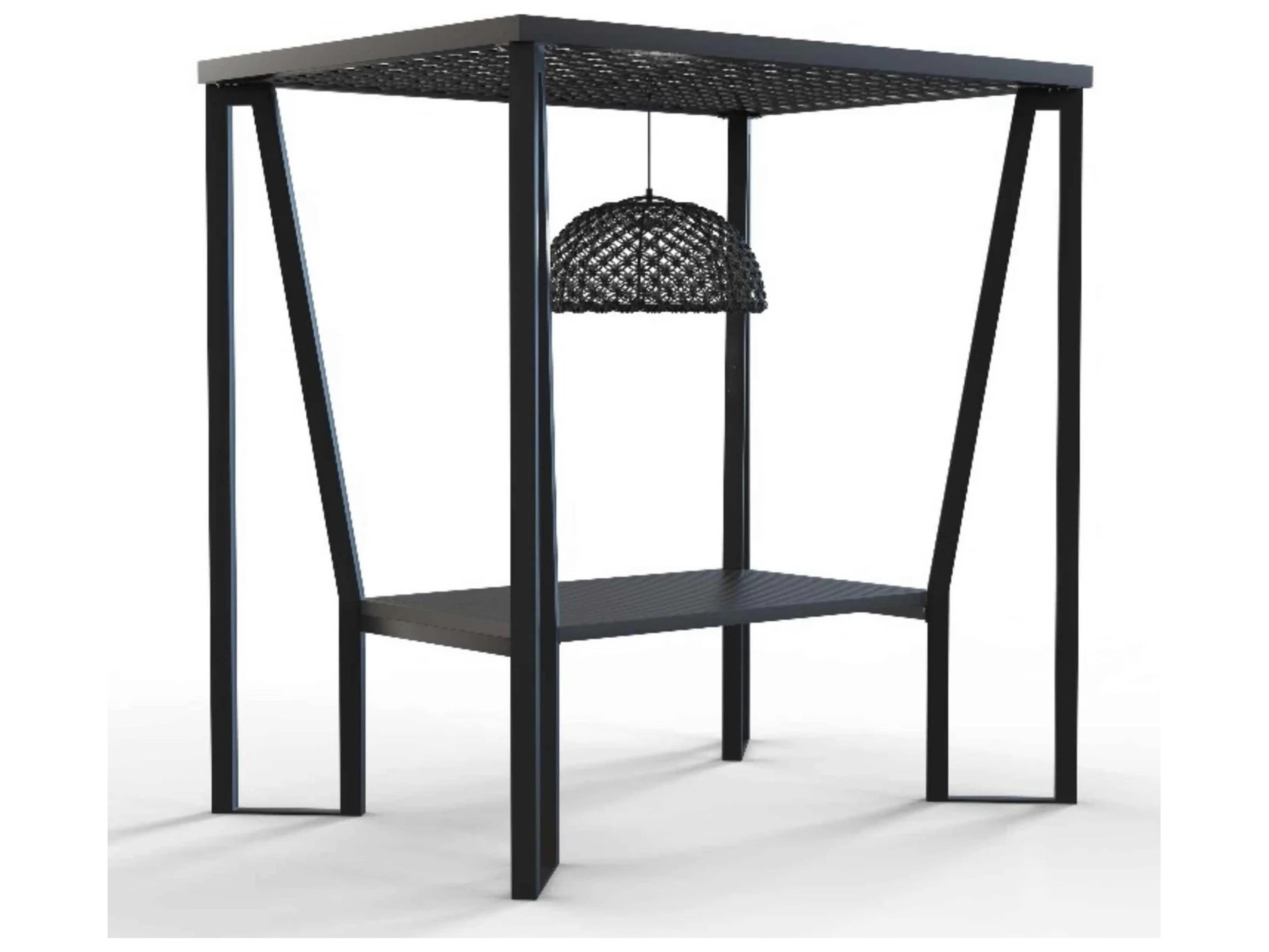 Skyline Design Horizon Aluminum; Rope Aluminum Rectangular Dining Table