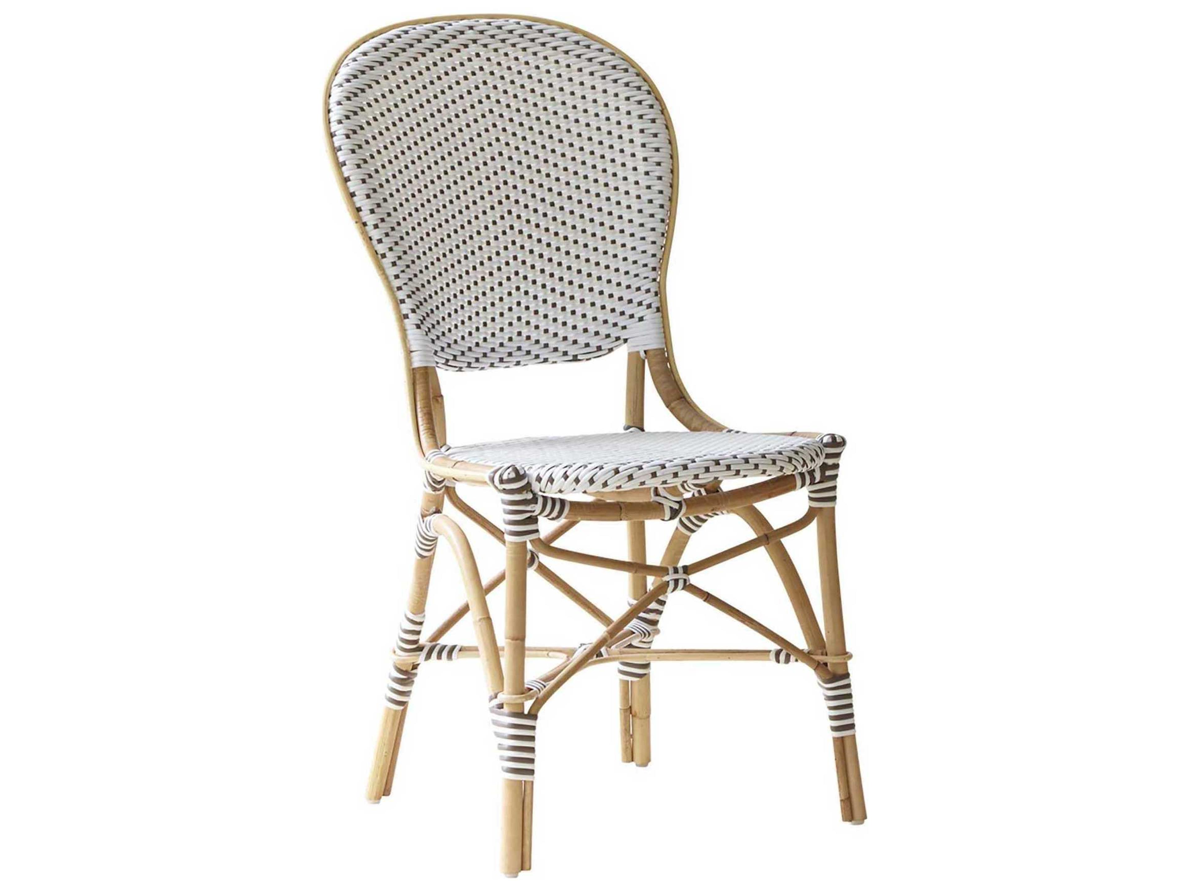 Sika Indoor Affaire Isabell Bistro Rattan White Side Dining Chair