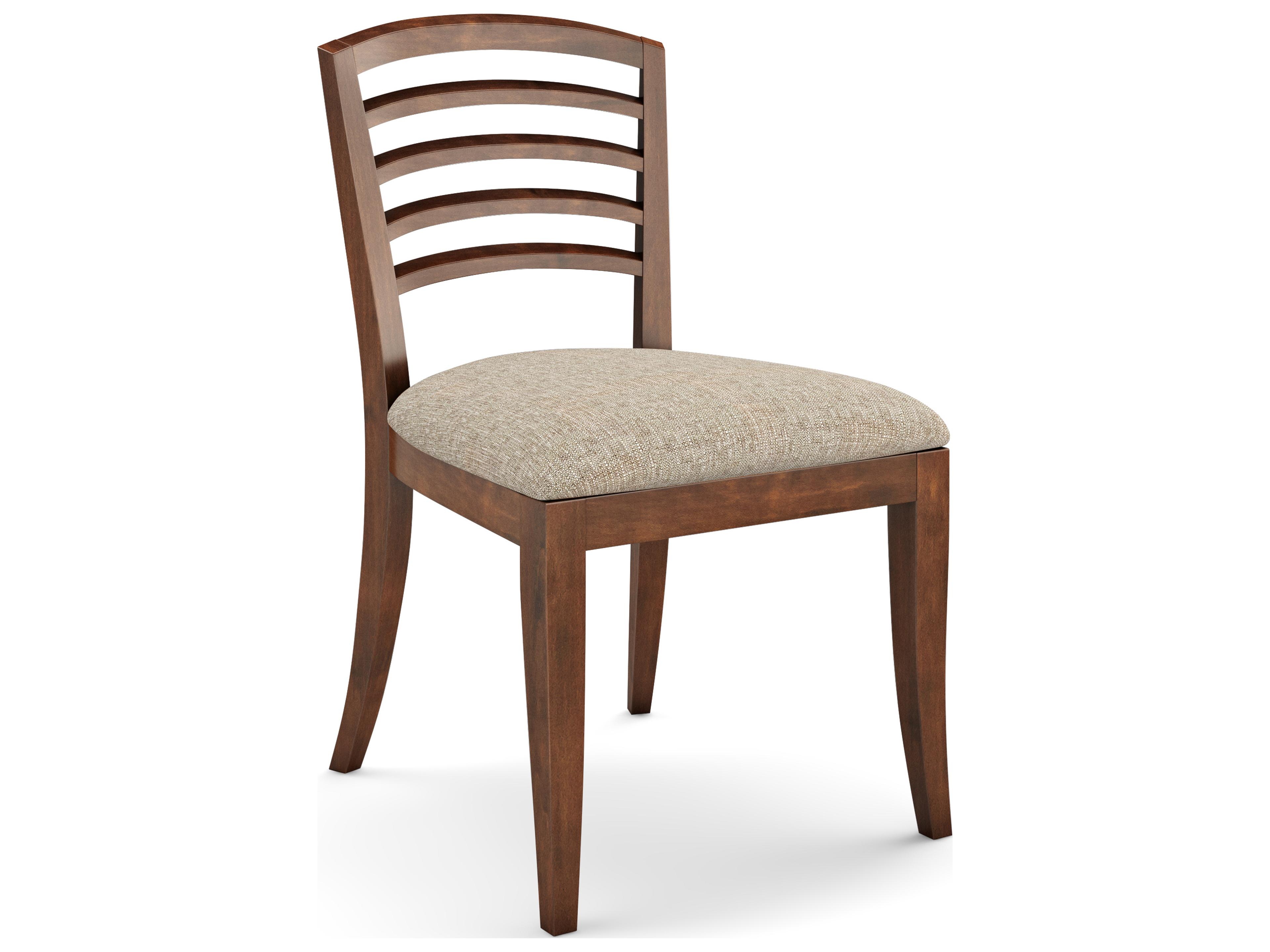Saloom Campbell Beech Wood Beige Upholstered Armless Dining Chair