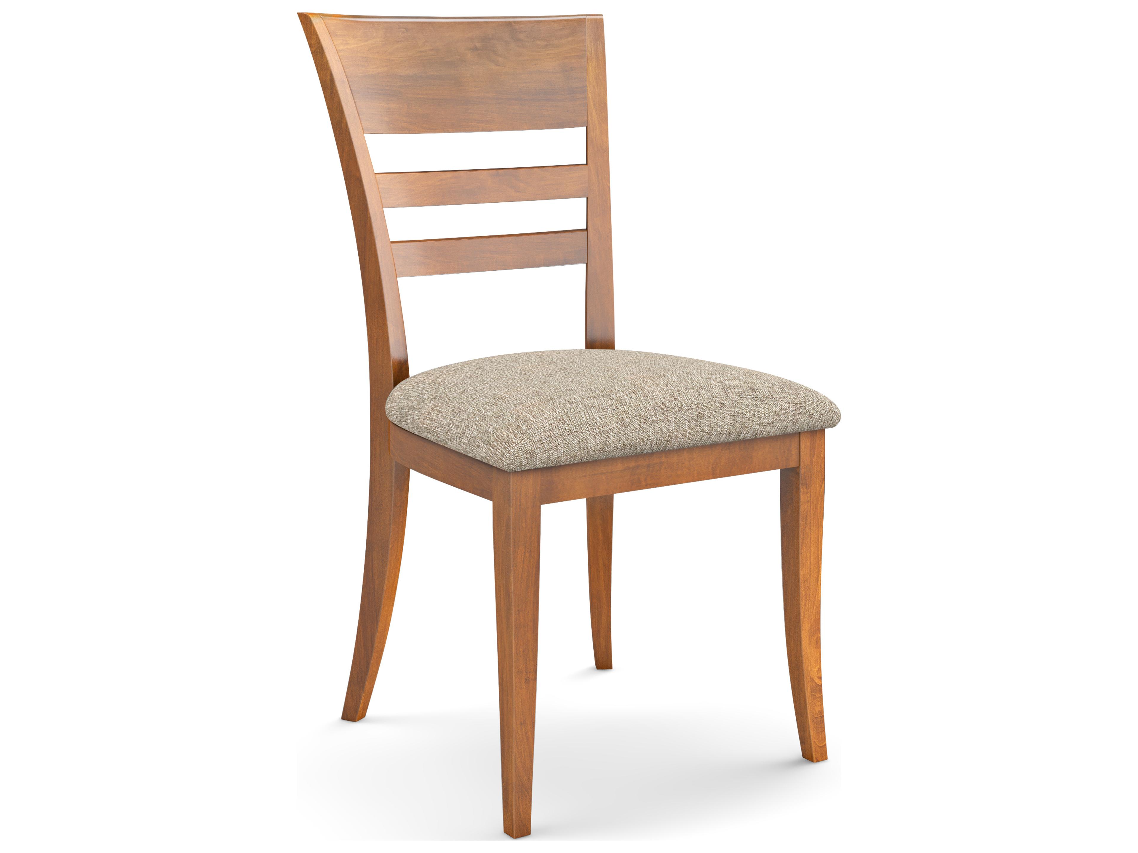 Saloom Sophia Beech Wood Beige Upholstered Armless Dining Chair