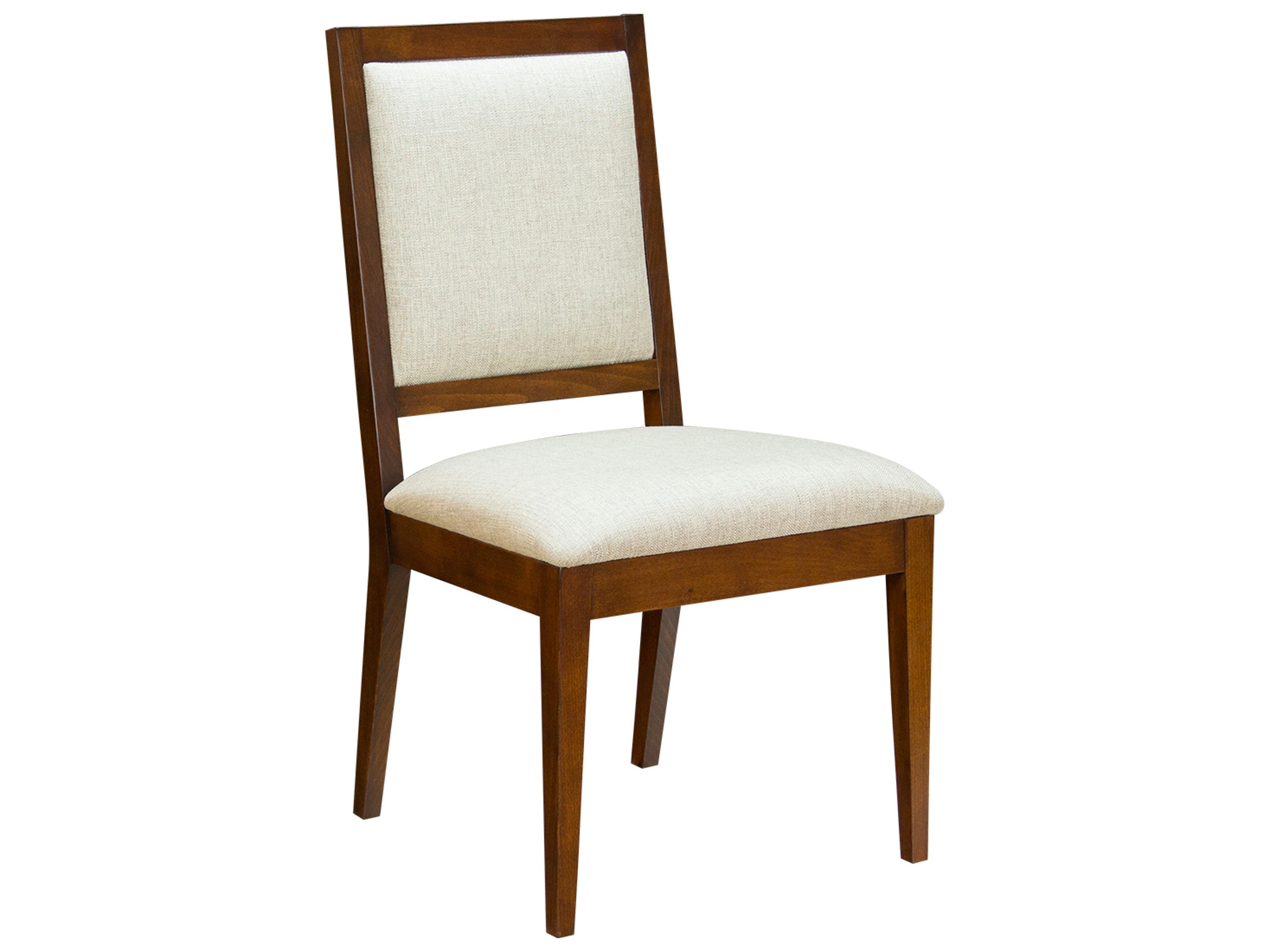 Evelyn Beech Wood White Upholstered Armless Dining Chair