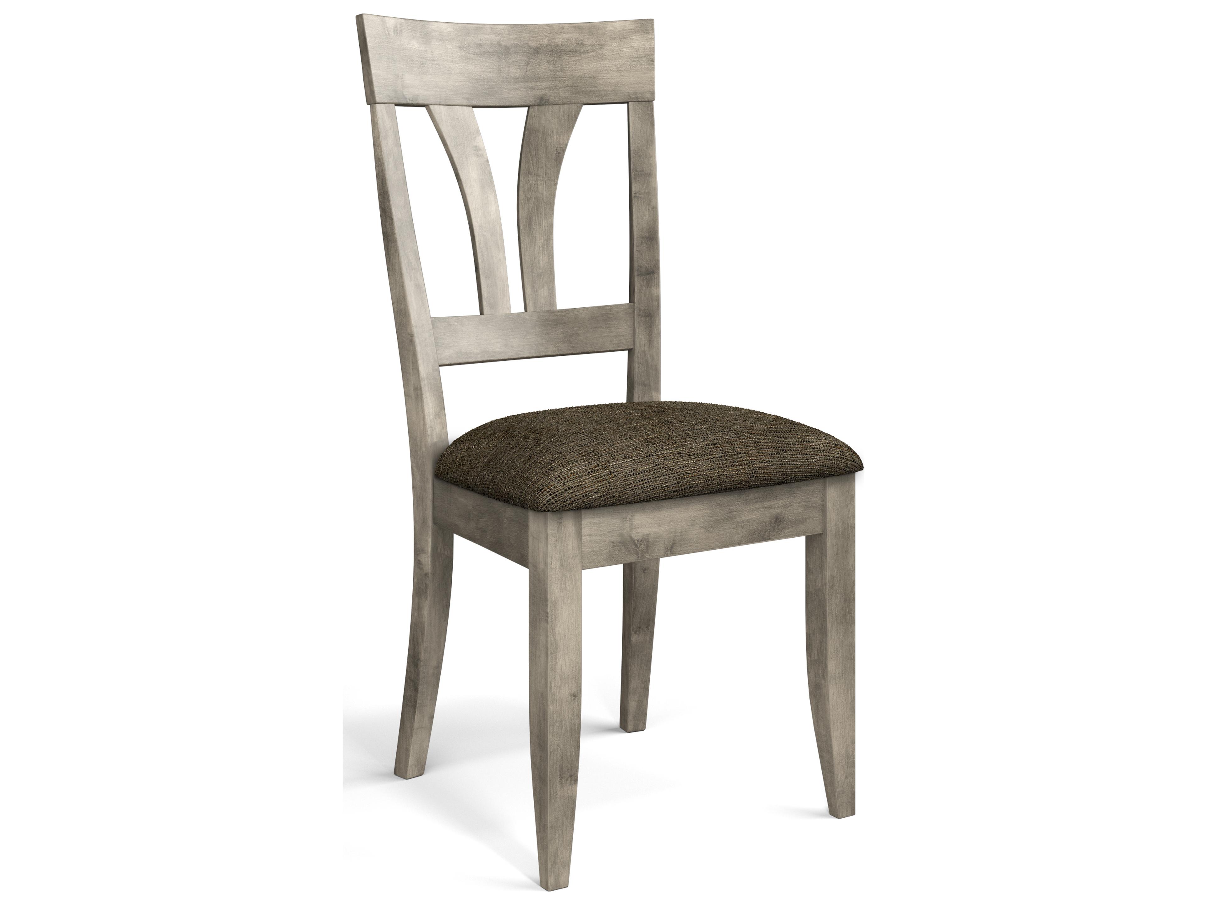 Kelly Beech Wood Brown Upholstered Armless Dining Chair