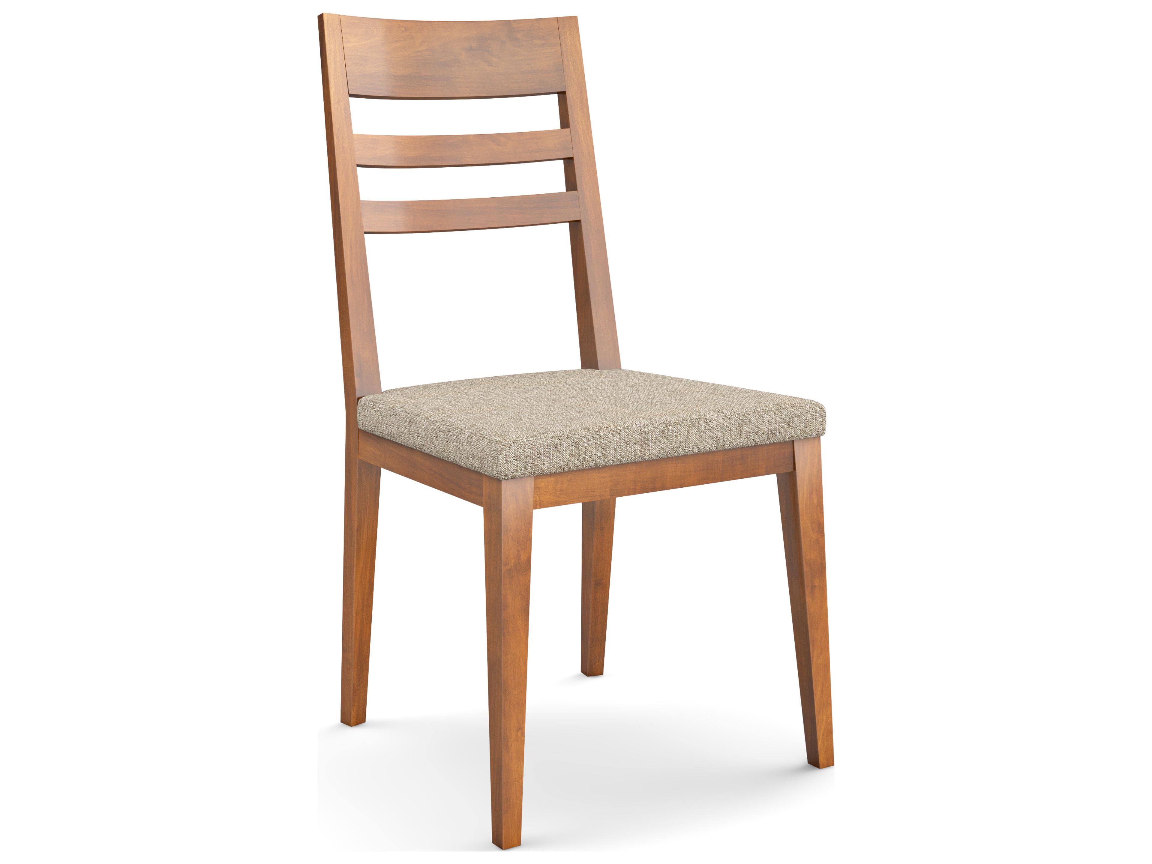 Madison Beech Wood Beige Upholstered Armless Dining Chair