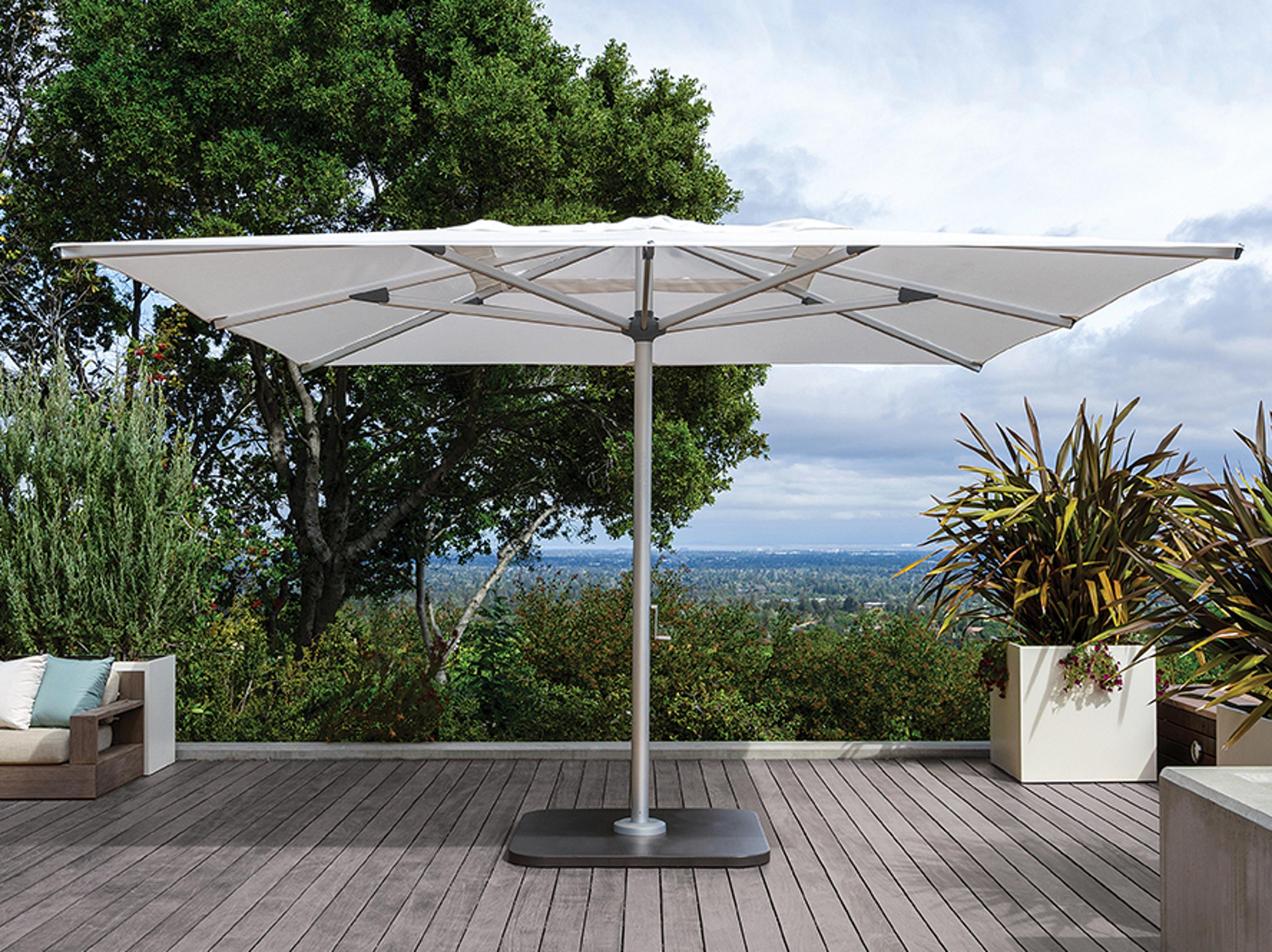 Shademaker Astral Aluminum 13 Foot Square Crank Lift Outdoor Umbrella