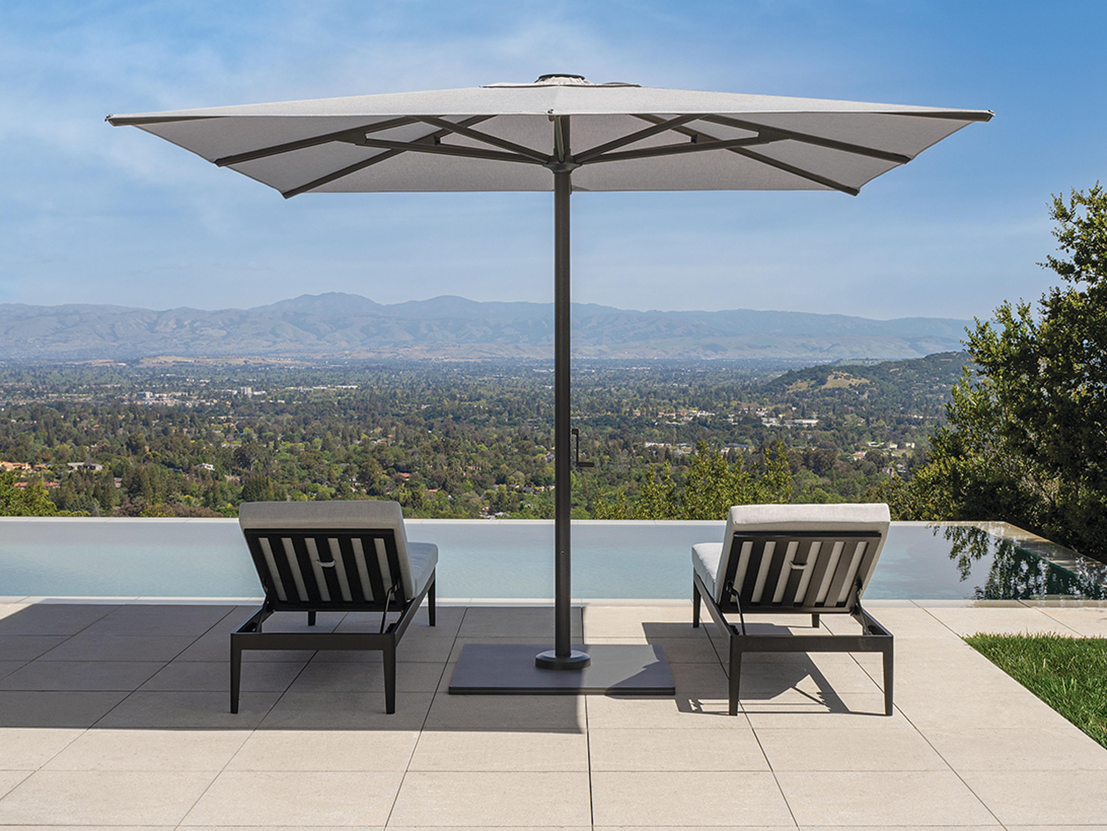 Shademaker Atlas 11.5 Foot Square Crank Lift Outdoor Umbrella