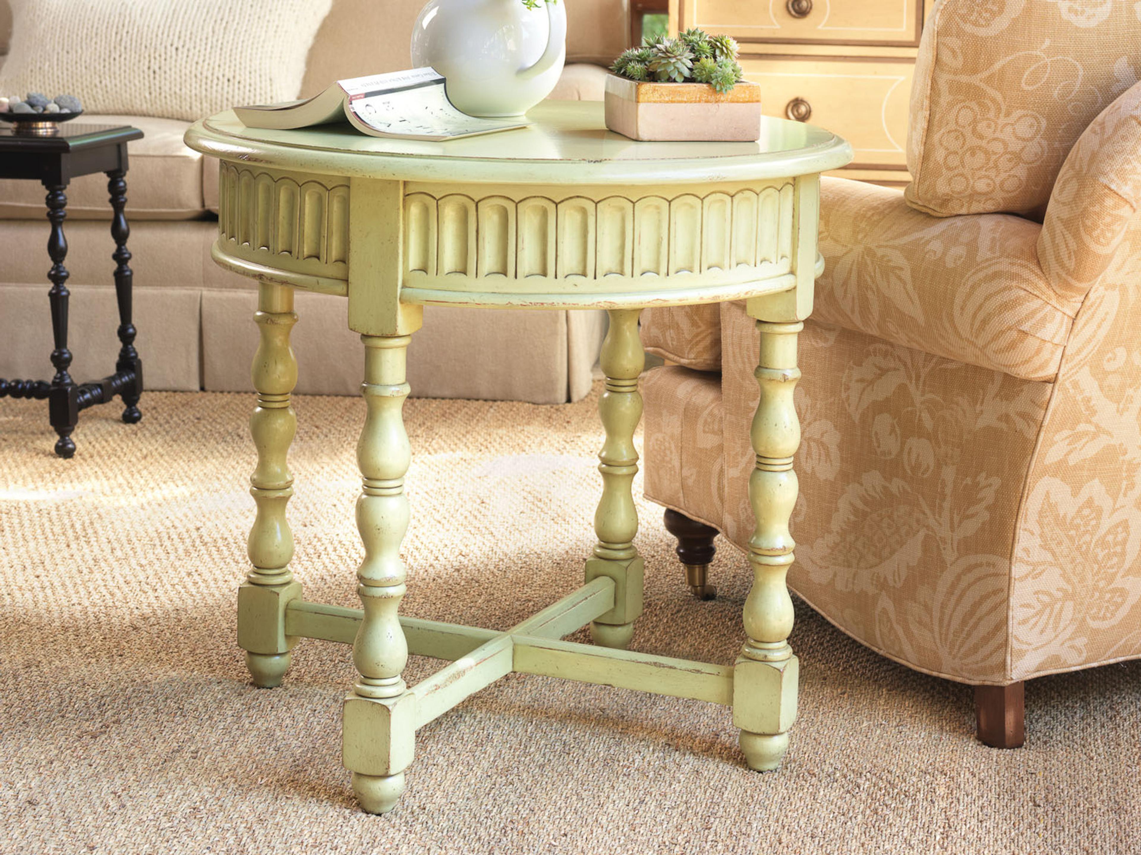 Somerset Bay Lake Oconee Round Wood End Table